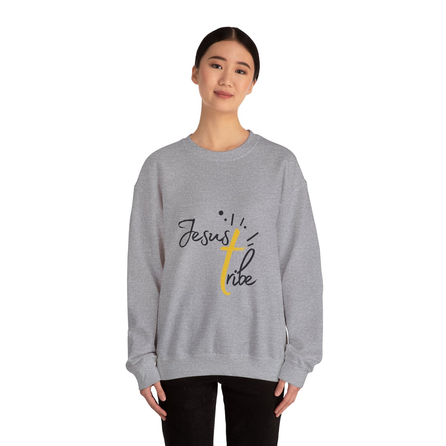 Jesus Tribe - Faith-Inspired Crewneck Sweatshirt - Jesus Tribe Apparel, Christian Gifts, Comfortable Everyday Wear, Inspirational Fashion, Cozy Casuals