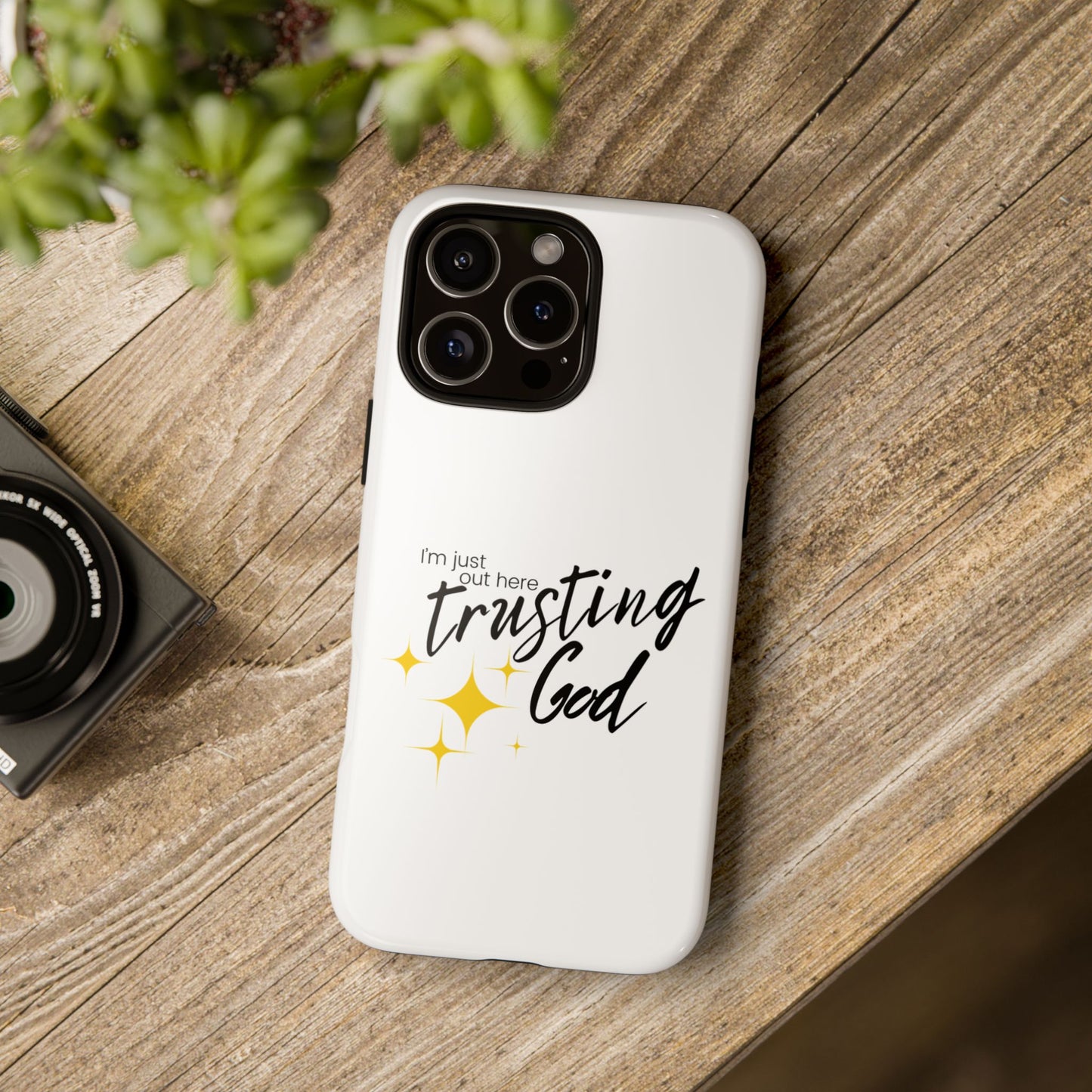 I'm Just Out Here Trusting God - Phone Case