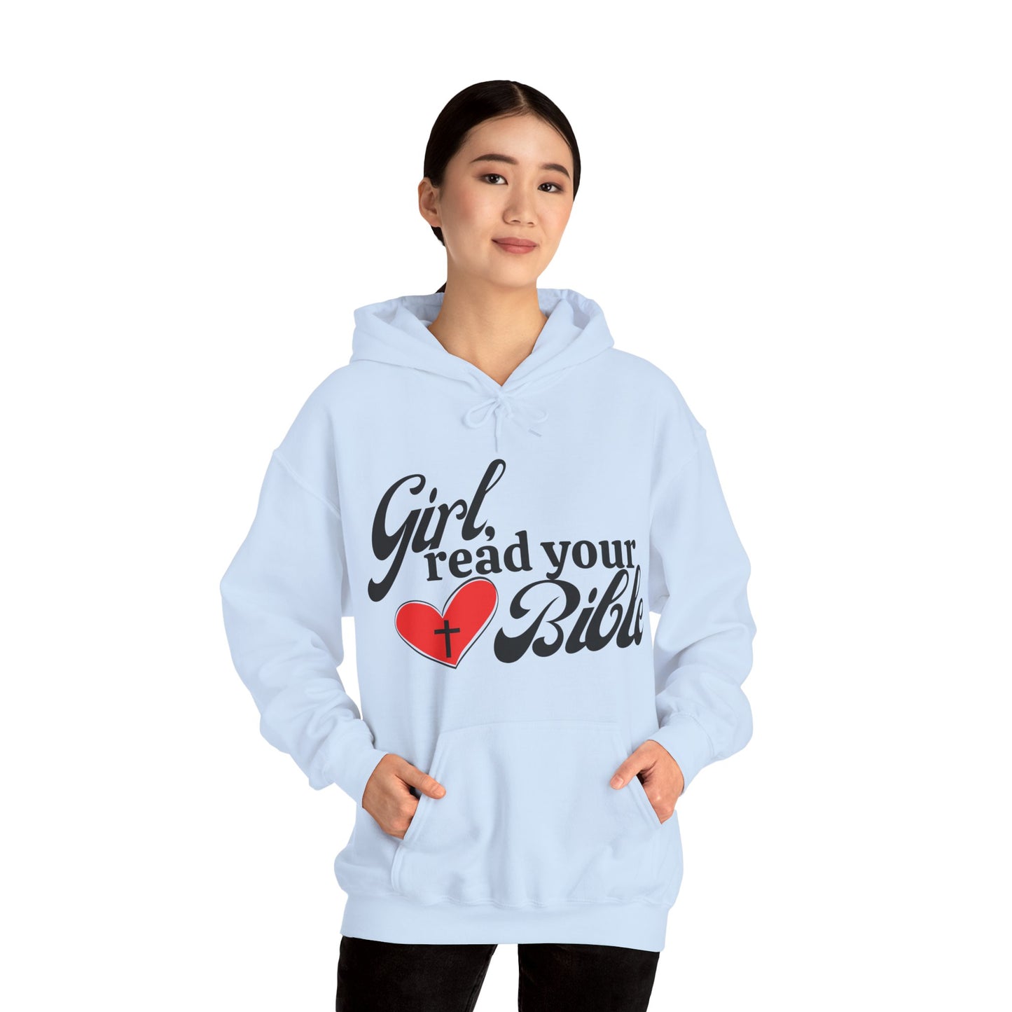 Christian Inspiration Hoodie for Girls, Bible Verse Sweatshirt, Faith-Based Gift, Cozy Religious Apparel, Winter Wear, Church Event