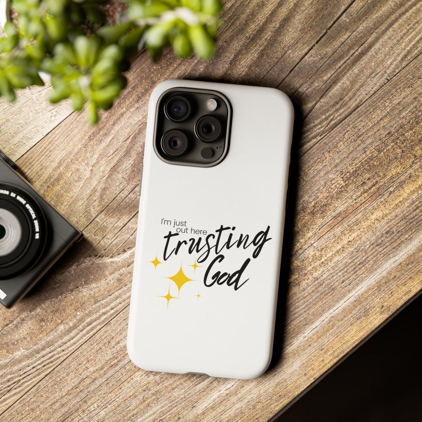 I'm Just Out Here Trusting God - Phone Case