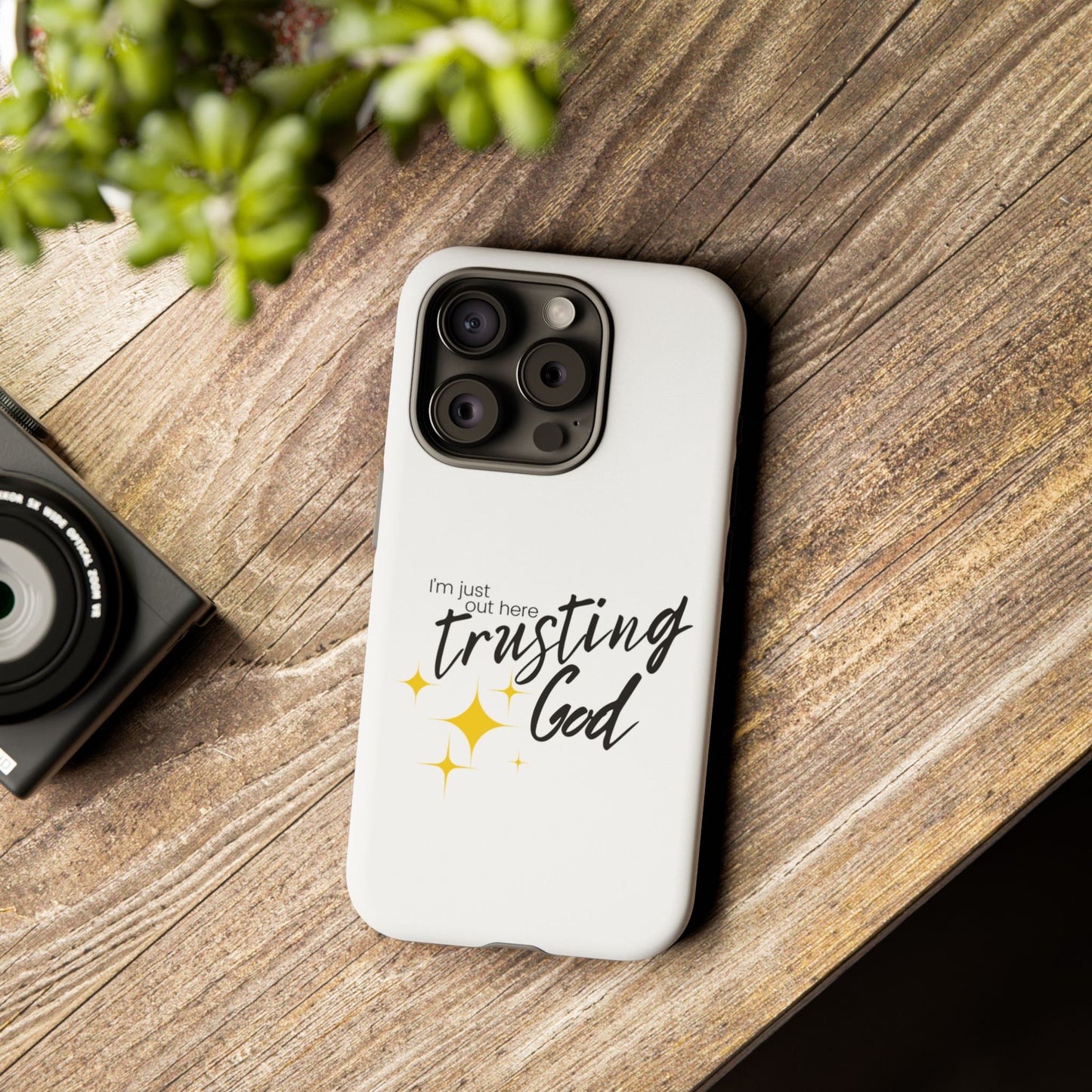 I'm Just Out Here Trusting God - Phone Case