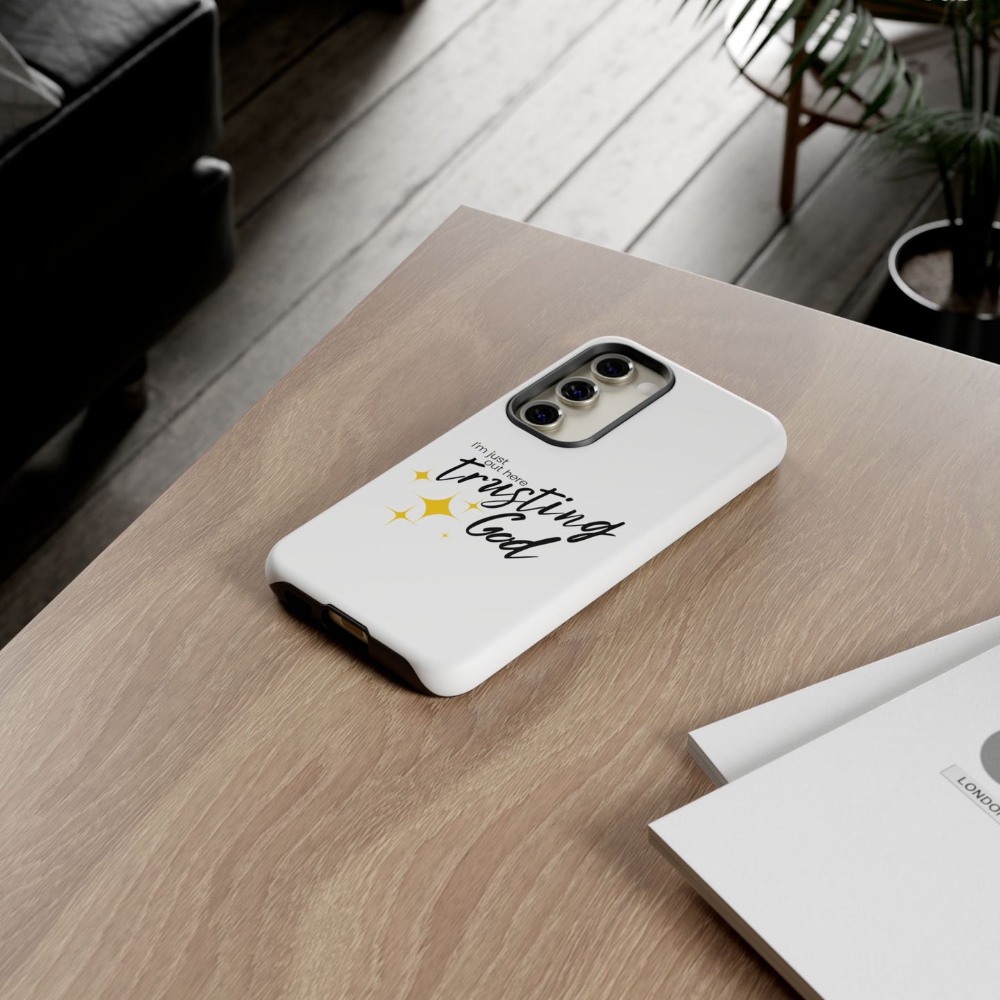I'm Just Out Here Trusting God - Phone Case