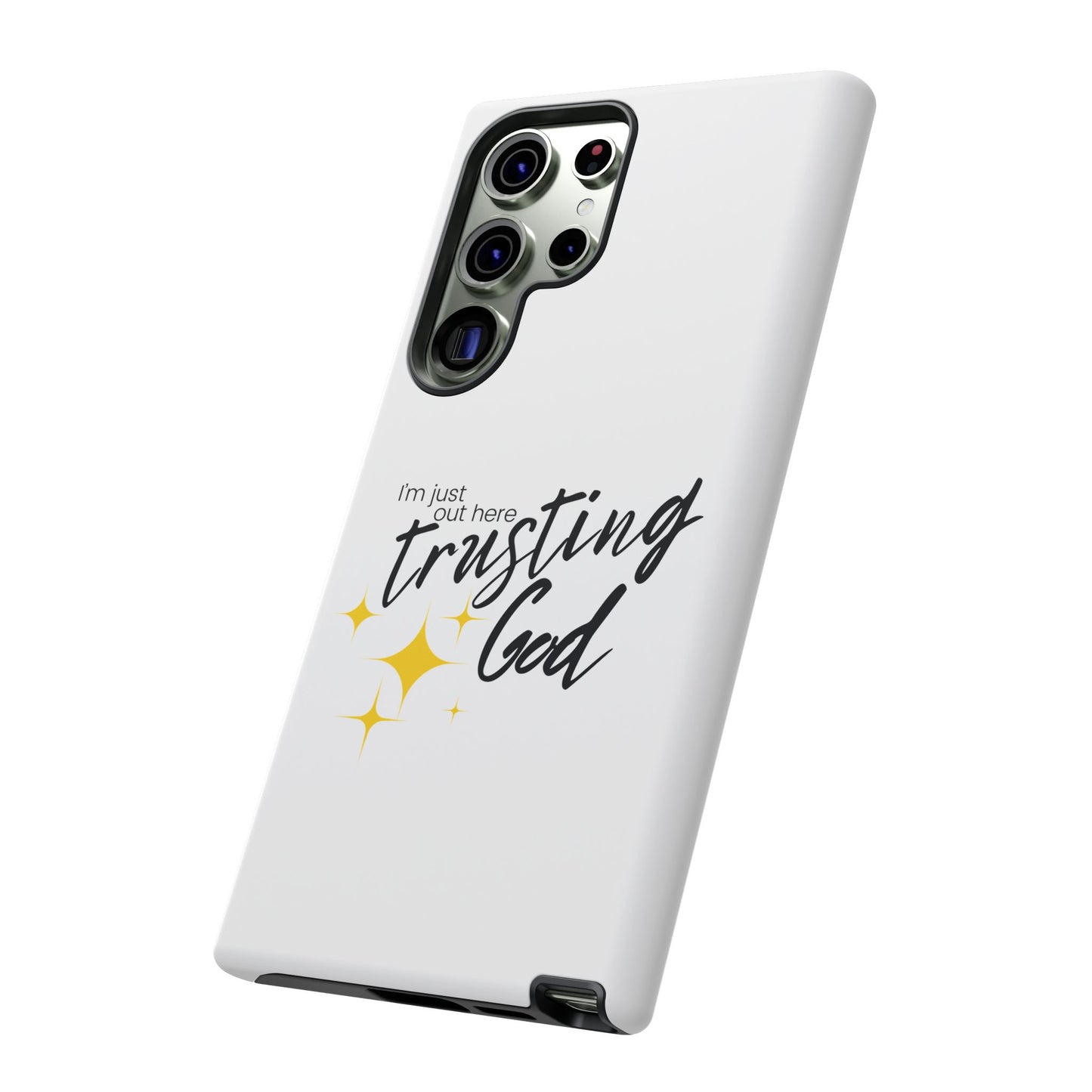I'm Just Out Here Trusting God - Phone Case