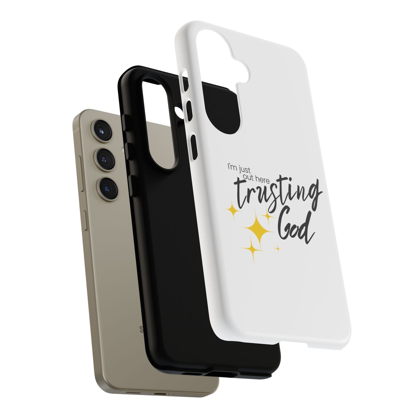 I'm Just Out Here Trusting God - Phone Case