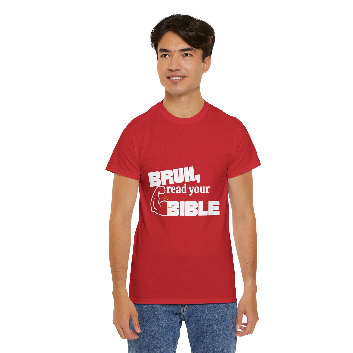 Bruh, Read Your Bible - Funny Bible Quote T-Shirt, Christian Gift, Men's Tee, Casual Wear, Church Shirt, Humor Apparel