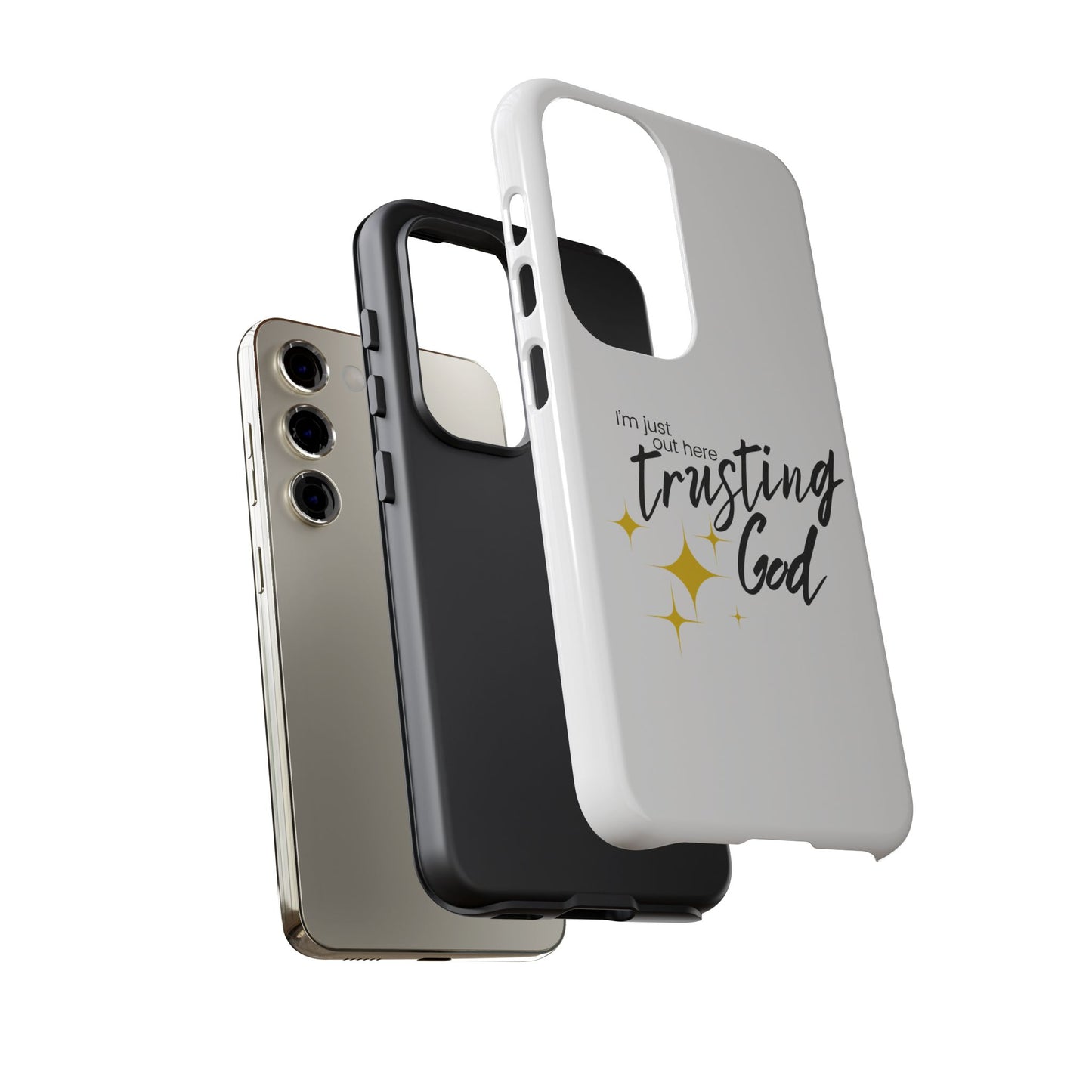 I'm Just Out Here Trusting God - Phone Case