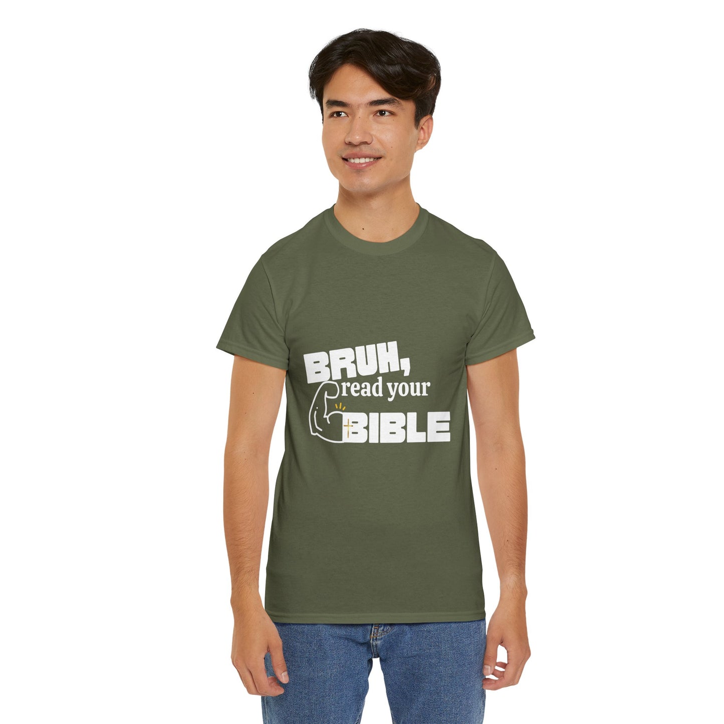 Bruh, Read Your Bible - Funny Bible Quote T-Shirt, Christian Gift, Men's Tee, Casual Wear, Church Shirt, Humor Apparel