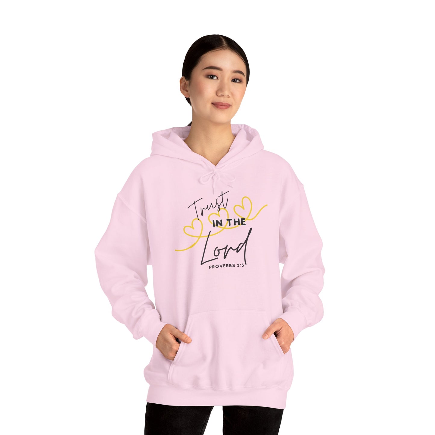 Inspirational Hooded Sweatshirt, Trust in the Lord Hoodie, Comfort Sweatshirt, Religious Apparel, Faith-Based Gift