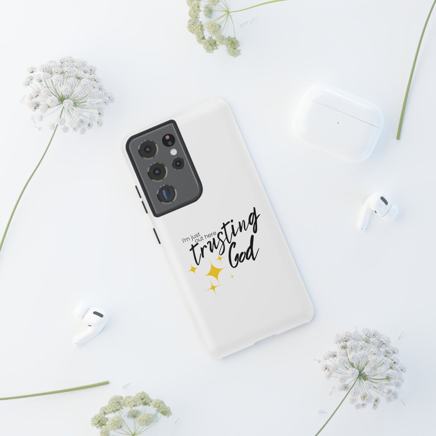 I'm Just Out Here Trusting God - Phone Case