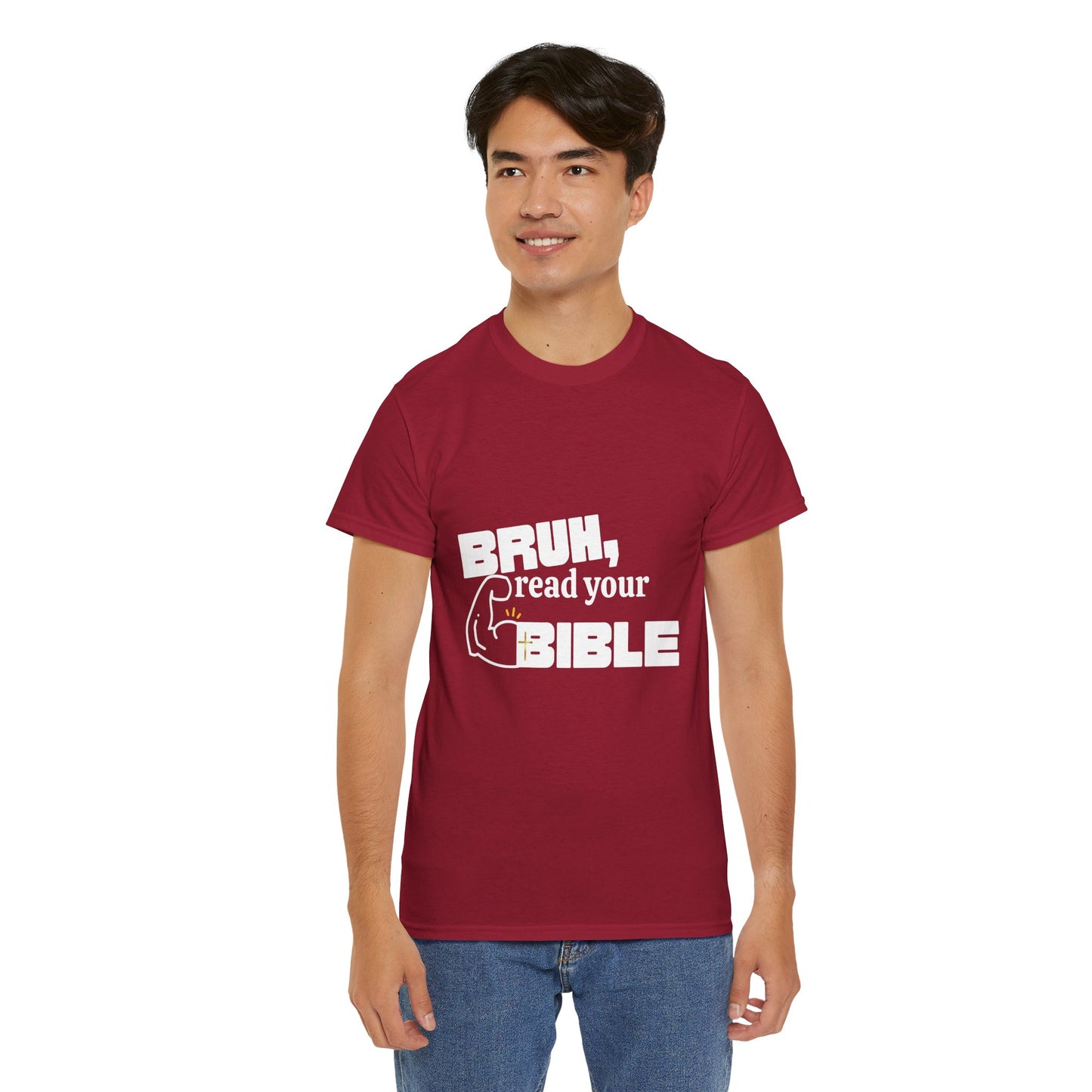 Bruh, Read Your Bible - Funny Bible Quote T-Shirt, Christian Gift, Men's Tee, Casual Wear, Church Shirt, Humor Apparel