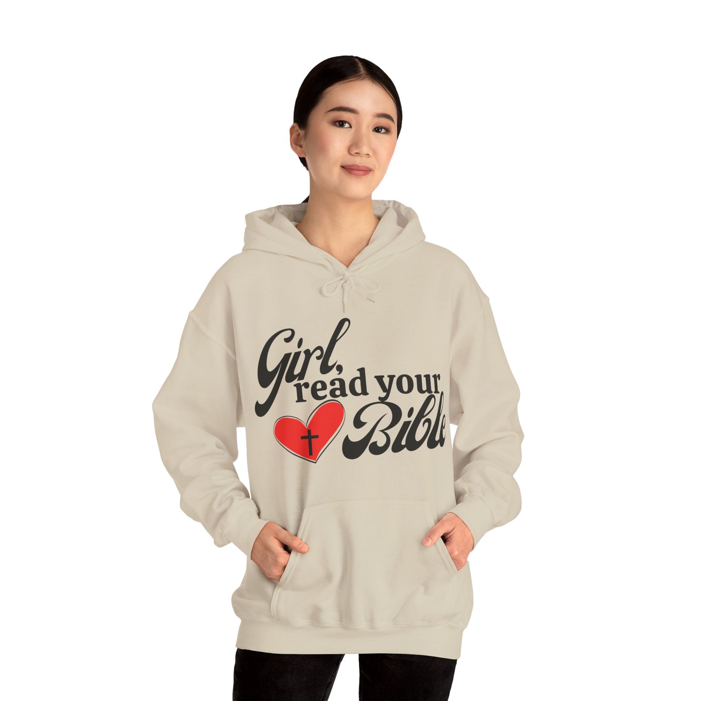 Christian Inspiration Hoodie for Girls, Bible Verse Sweatshirt, Faith-Based Gift, Cozy Religious Apparel, Winter Wear, Church Event
