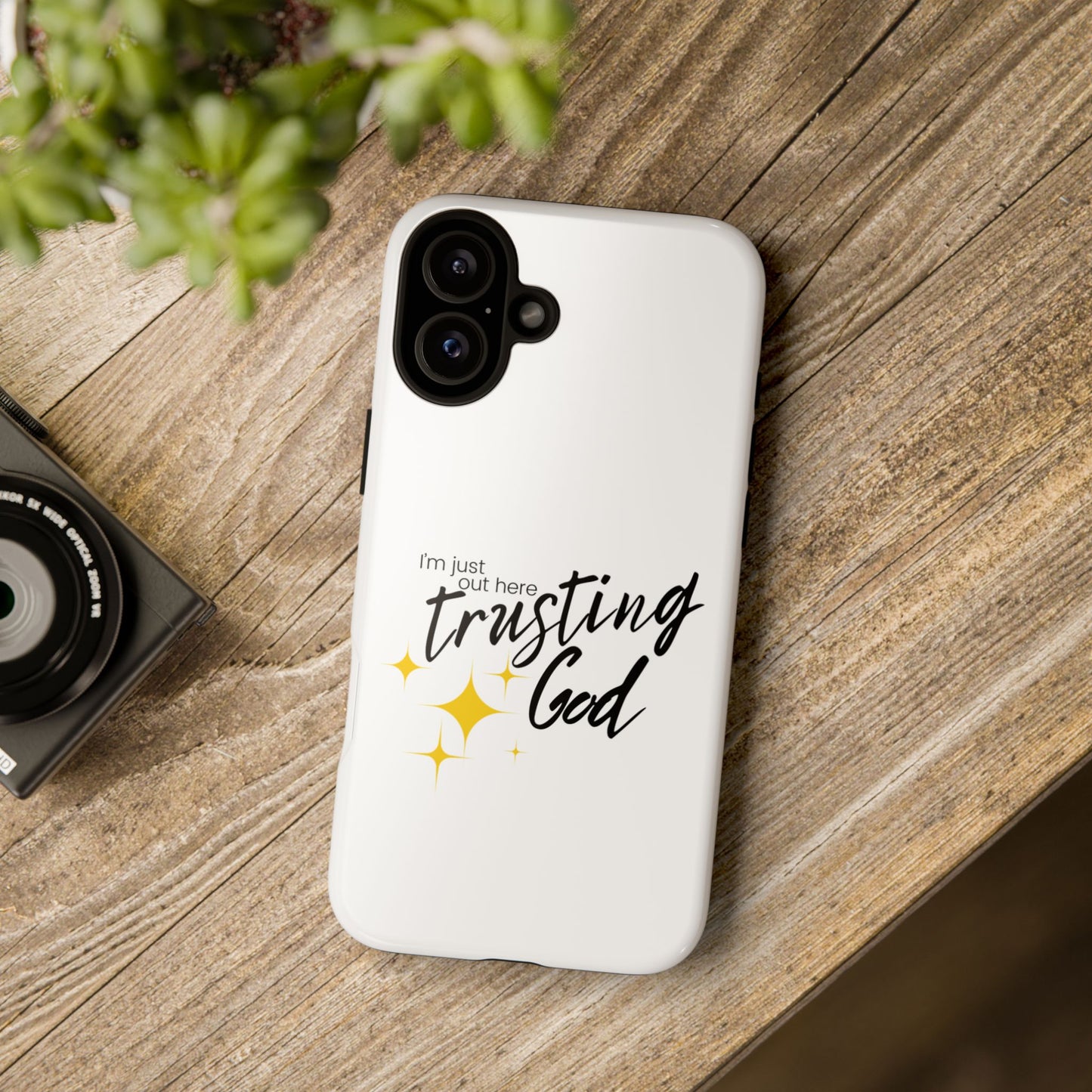 I'm Just Out Here Trusting God - Phone Case
