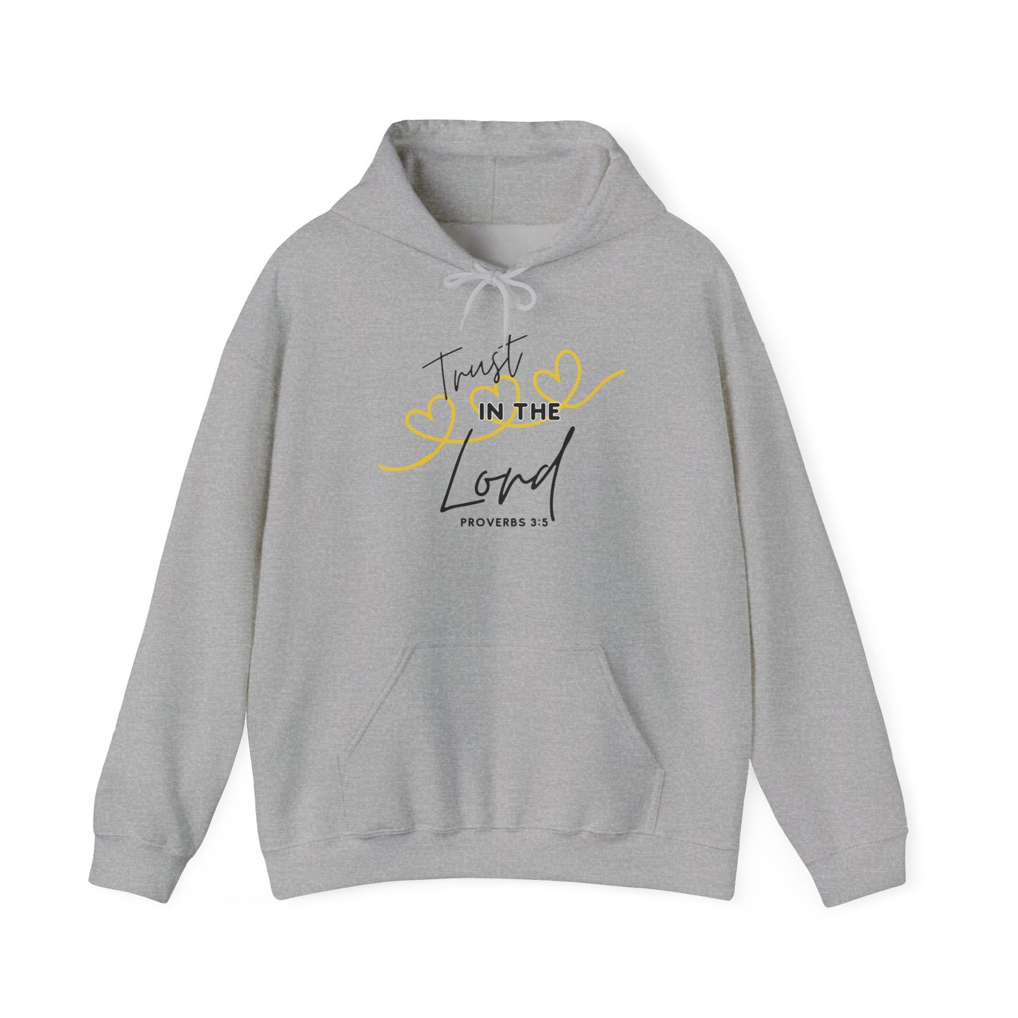 Inspirational Hooded Sweatshirt, Trust in the Lord Hoodie, Comfort Sweatshirt, Religious Apparel, Faith-Based Gift