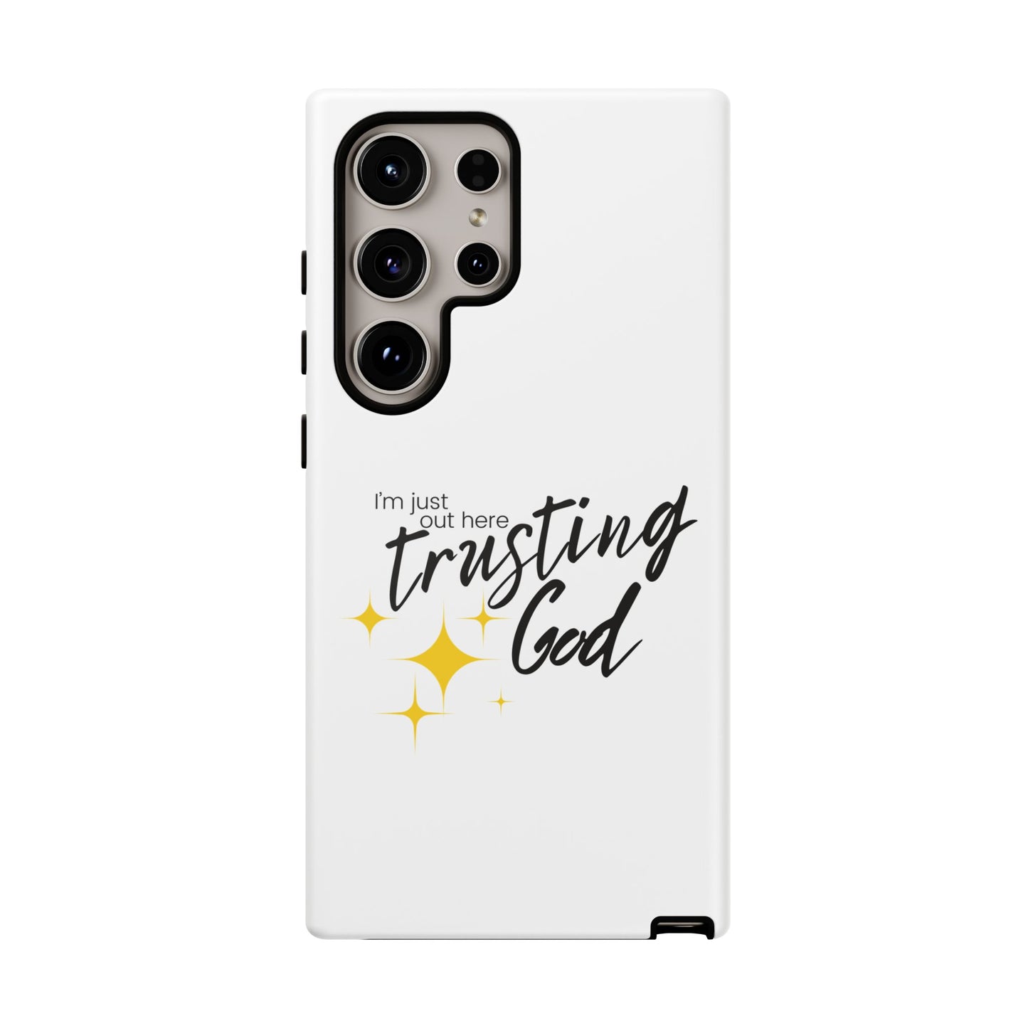 I'm Just Out Here Trusting God - Phone Case