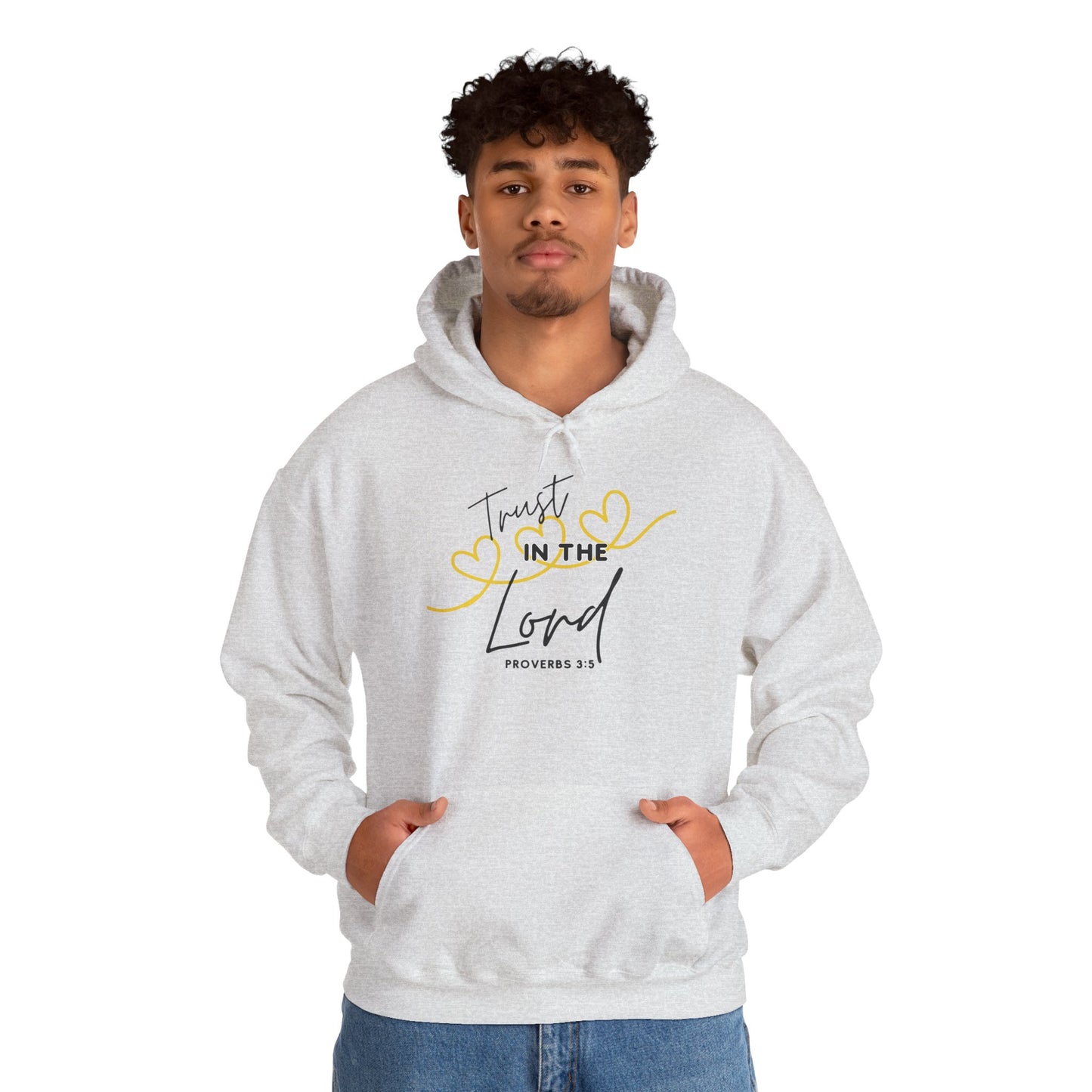 Inspirational Hooded Sweatshirt, Trust in the Lord Hoodie, Comfort Sweatshirt, Religious Apparel, Faith-Based Gift