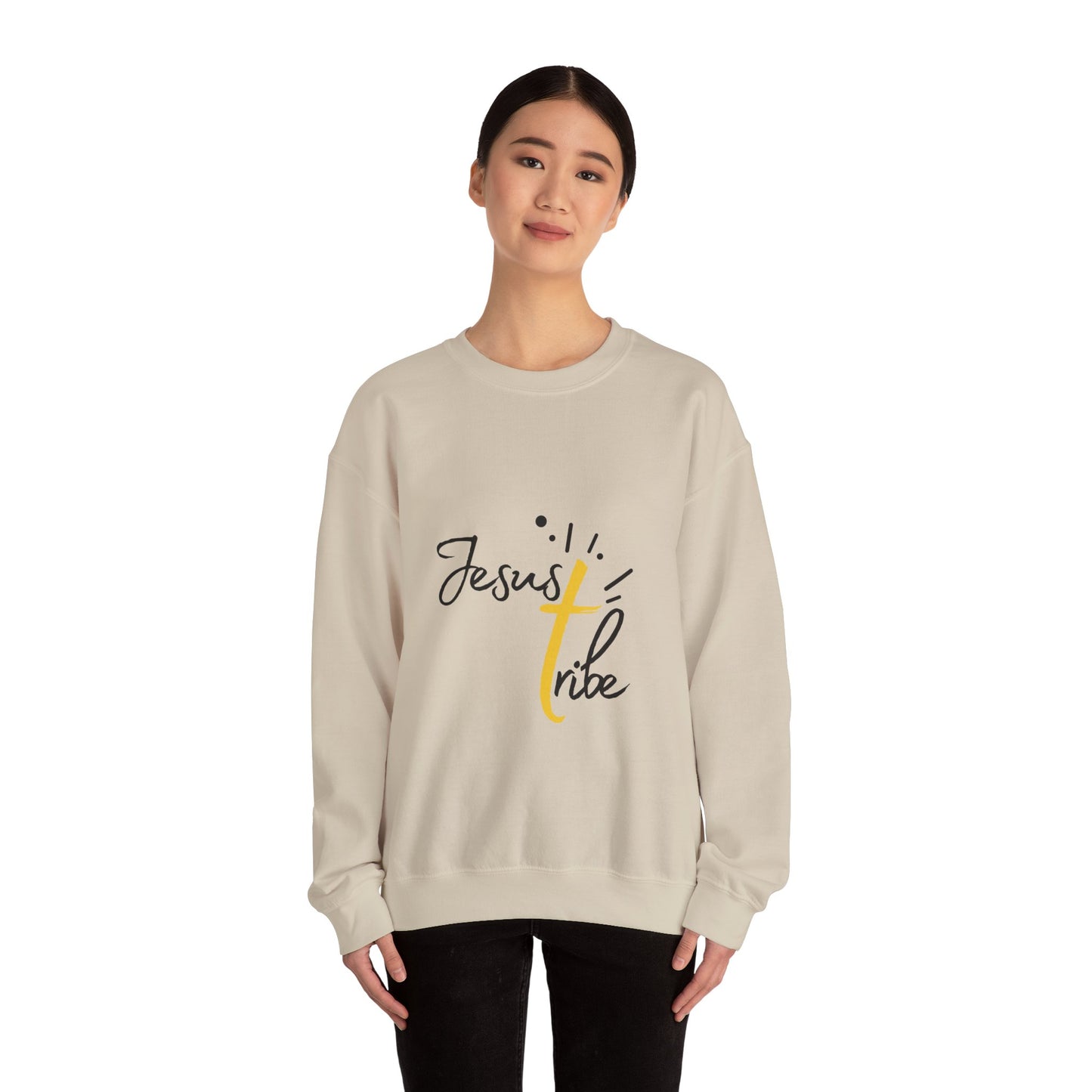 Jesus Tribe - Faith-Inspired Crewneck Sweatshirt - Jesus Tribe Apparel, Christian Gifts, Comfortable Everyday Wear, Inspirational Fashion, Cozy Casuals