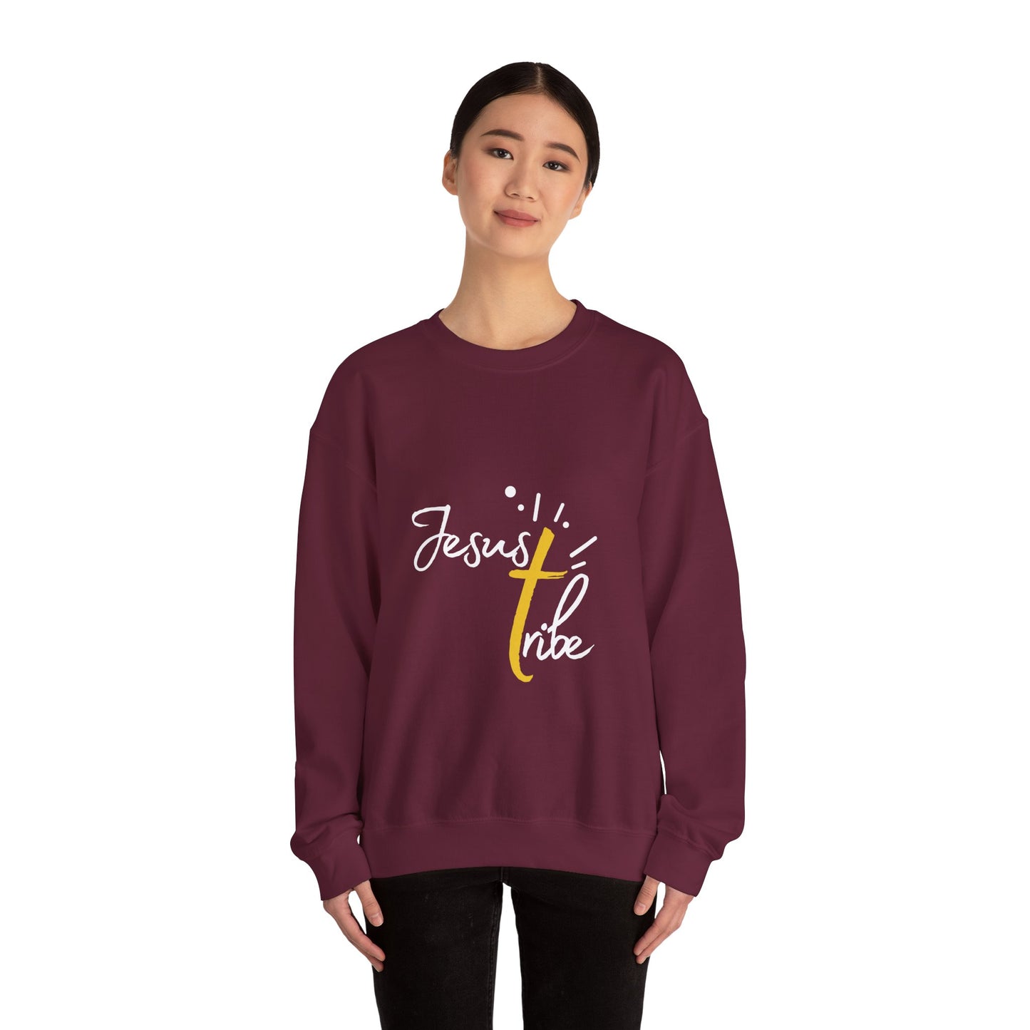 Jesus Tribe - Faith-Inspired Crewneck Sweatshirt - Jesus Tribe Apparel, Christian Gifts, Comfortable Everyday Wear, Inspirational Fashion, Cozy Casuals