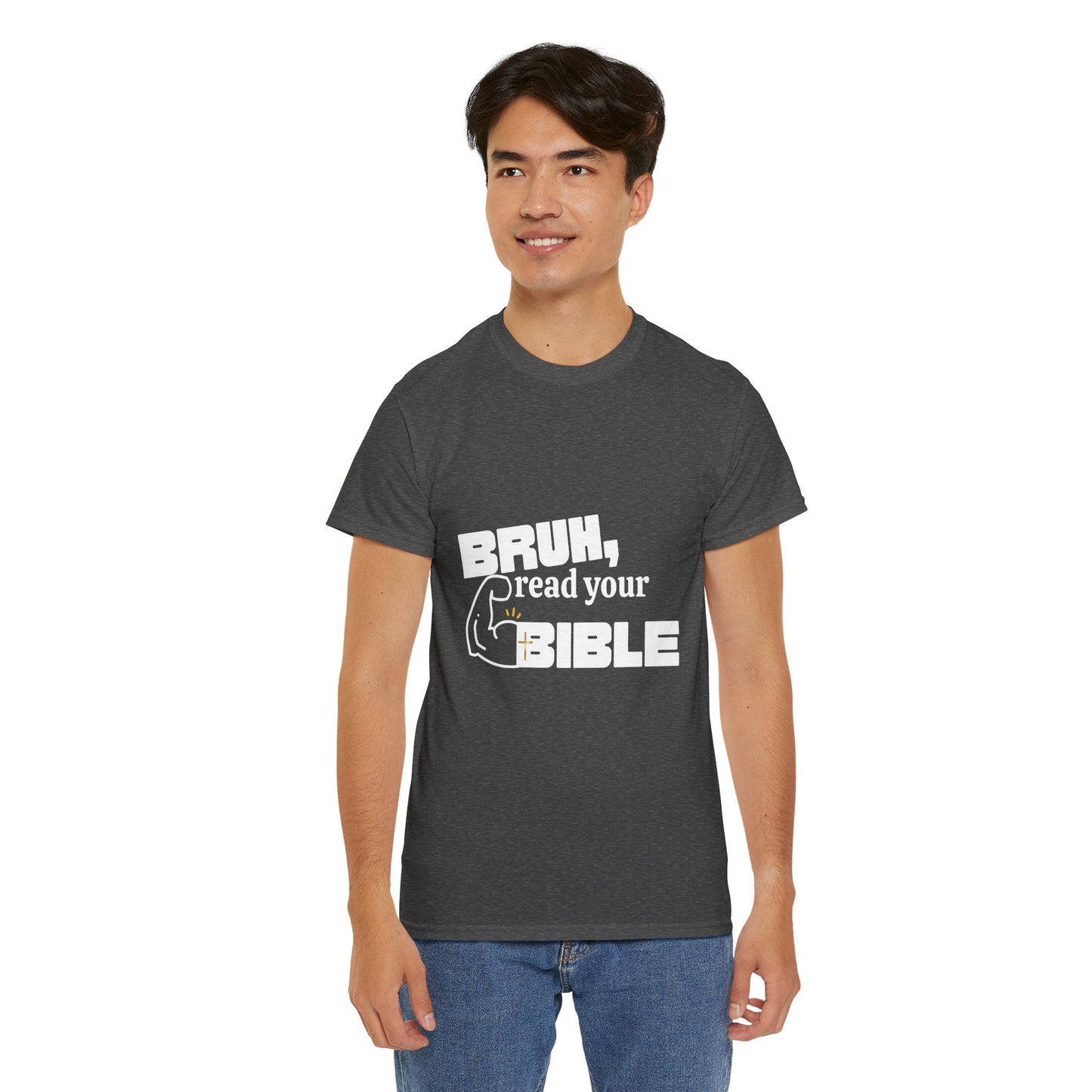 Bruh, Read Your Bible - Funny Bible Quote T-Shirt, Christian Gift, Men's Tee, Casual Wear, Church Shirt, Humor Apparel