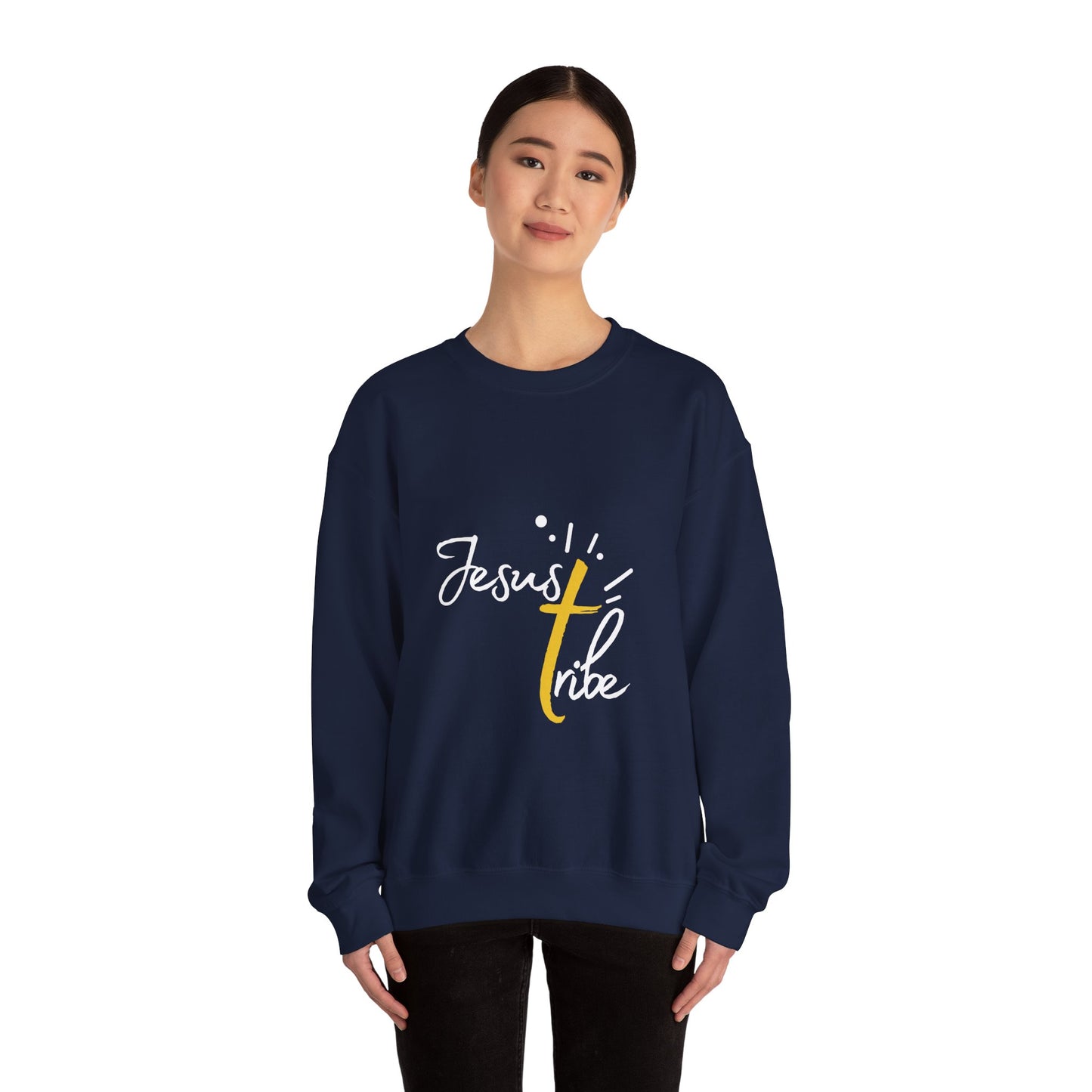 Jesus Tribe - Faith-Inspired Crewneck Sweatshirt - Jesus Tribe Apparel, Christian Gifts, Comfortable Everyday Wear, Inspirational Fashion, Cozy Casuals