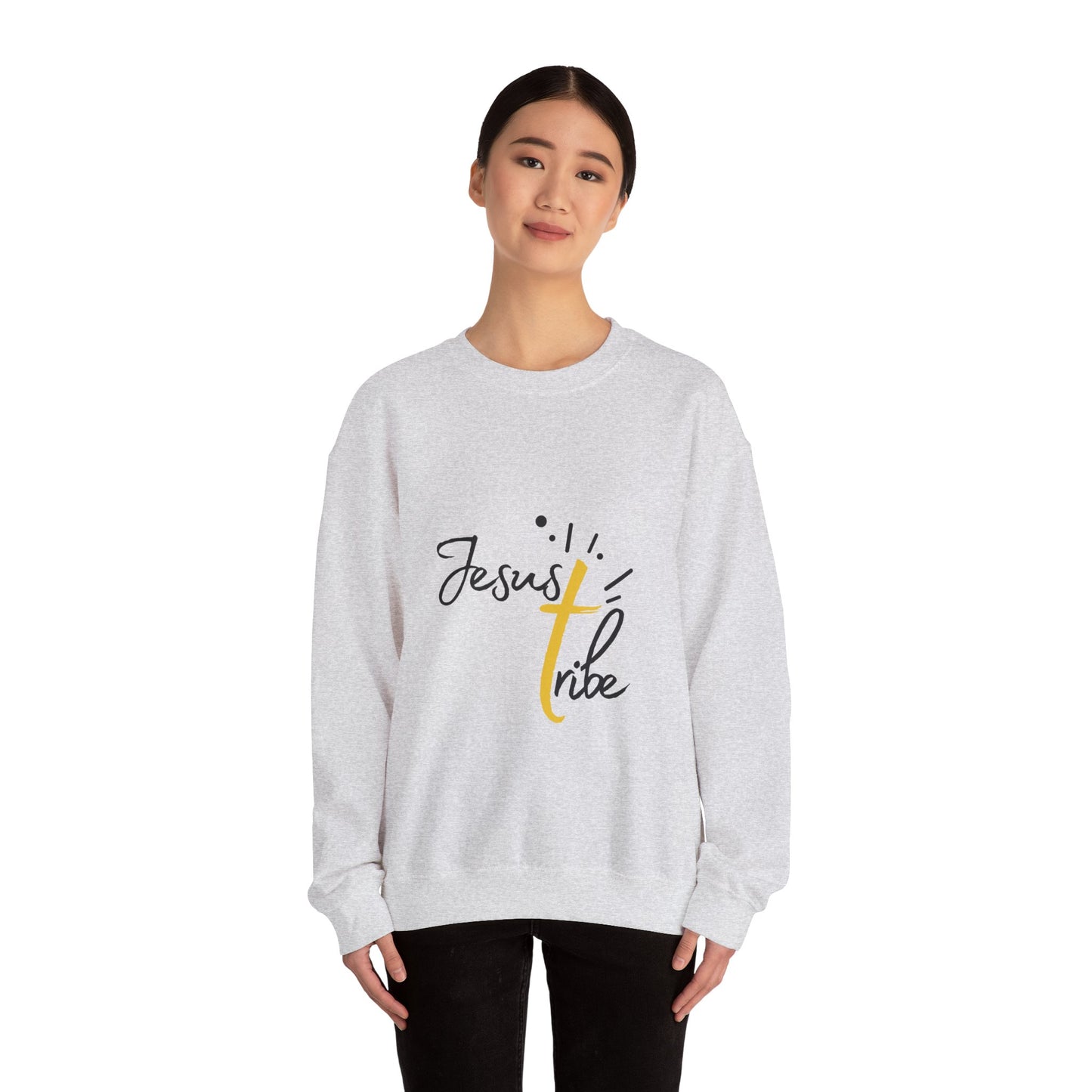 Jesus Tribe - Faith-Inspired Crewneck Sweatshirt - Jesus Tribe Apparel, Christian Gifts, Comfortable Everyday Wear, Inspirational Fashion, Cozy Casuals