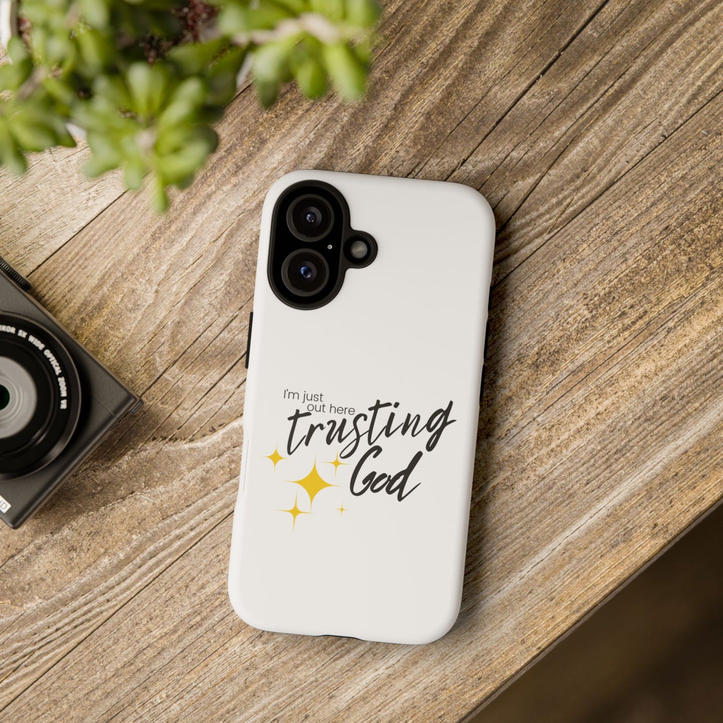 I'm Just Out Here Trusting God - Phone Case