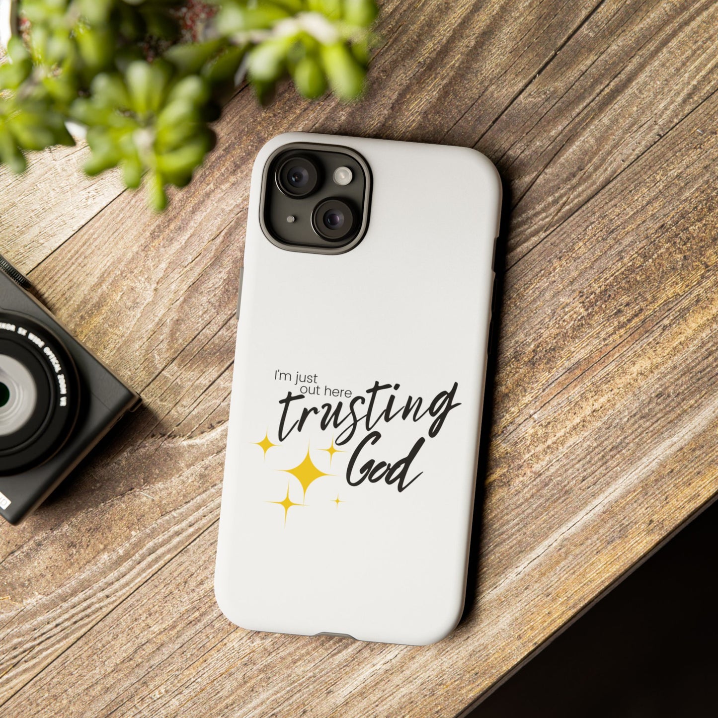 I'm Just Out Here Trusting God - Phone Case
