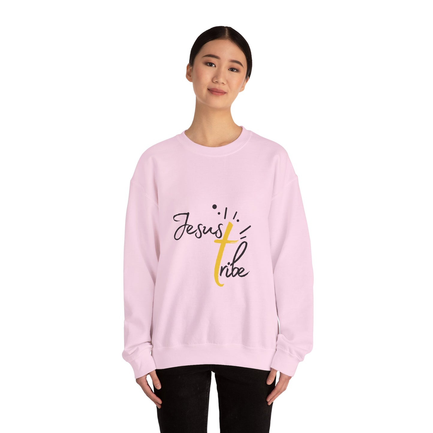 Jesus Tribe - Faith-Inspired Crewneck Sweatshirt - Jesus Tribe Apparel, Christian Gifts, Comfortable Everyday Wear, Inspirational Fashion, Cozy Casuals