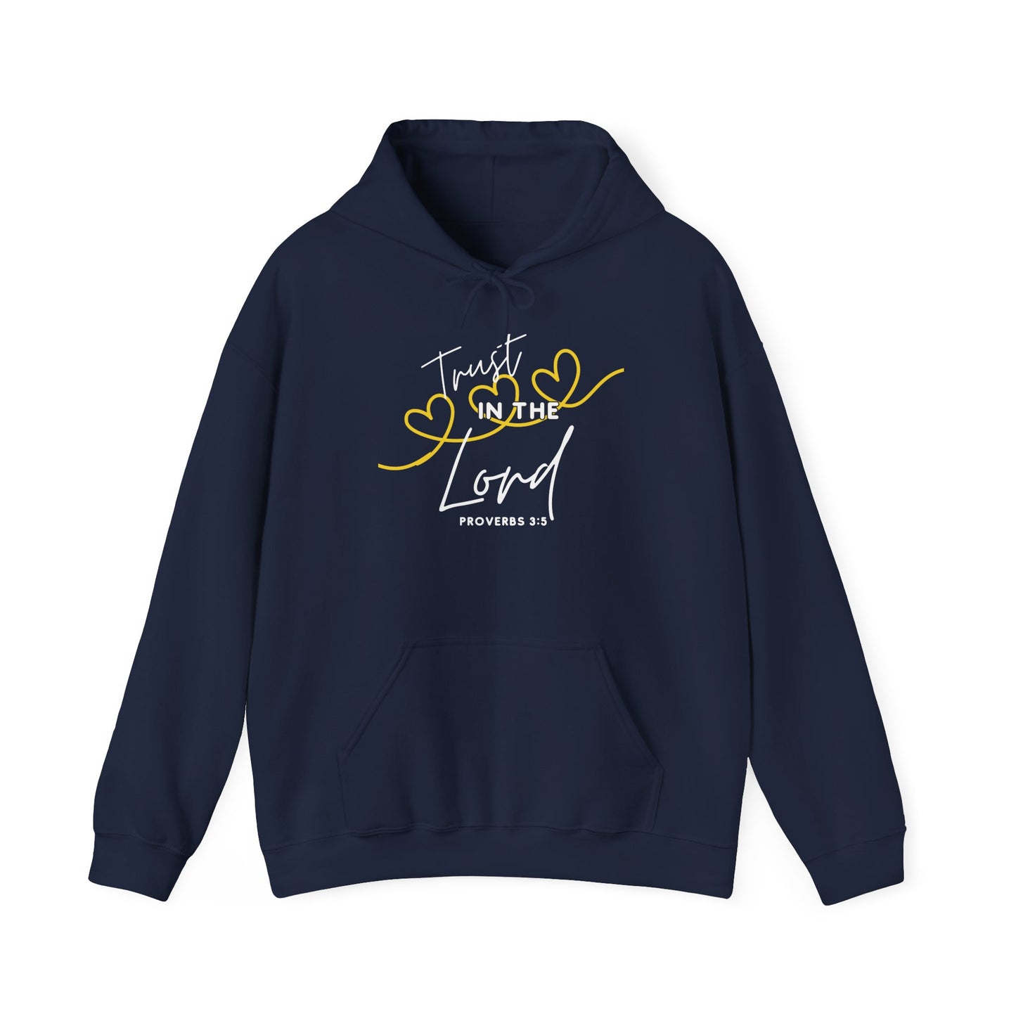 Inspirational Hooded Sweatshirt, Trust in the Lord Hoodie, Comfort Sweatshirt, Religious Apparel, Faith-Based Gift