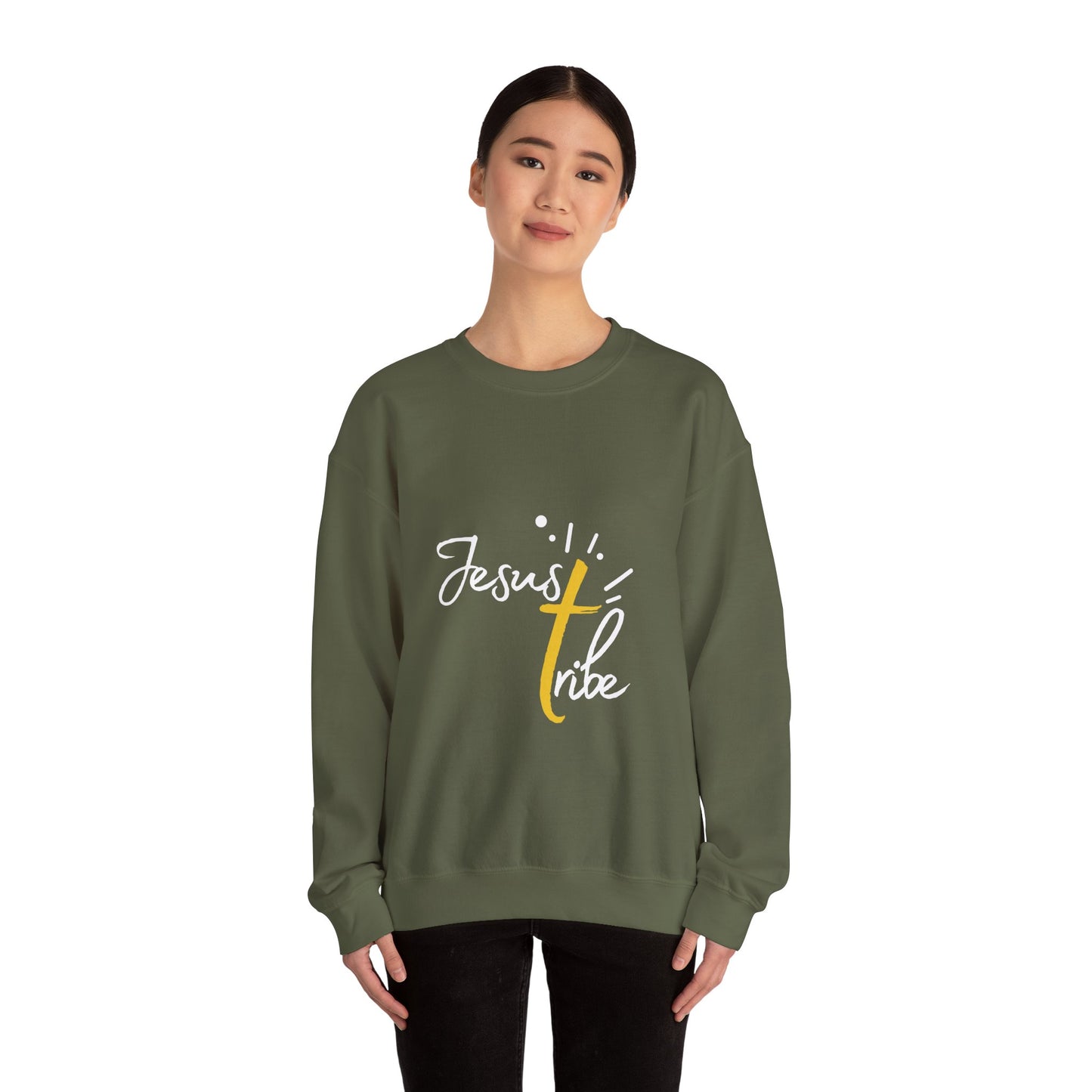 Jesus Tribe - Faith-Inspired Crewneck Sweatshirt - Jesus Tribe Apparel, Christian Gifts, Comfortable Everyday Wear, Inspirational Fashion, Cozy Casuals