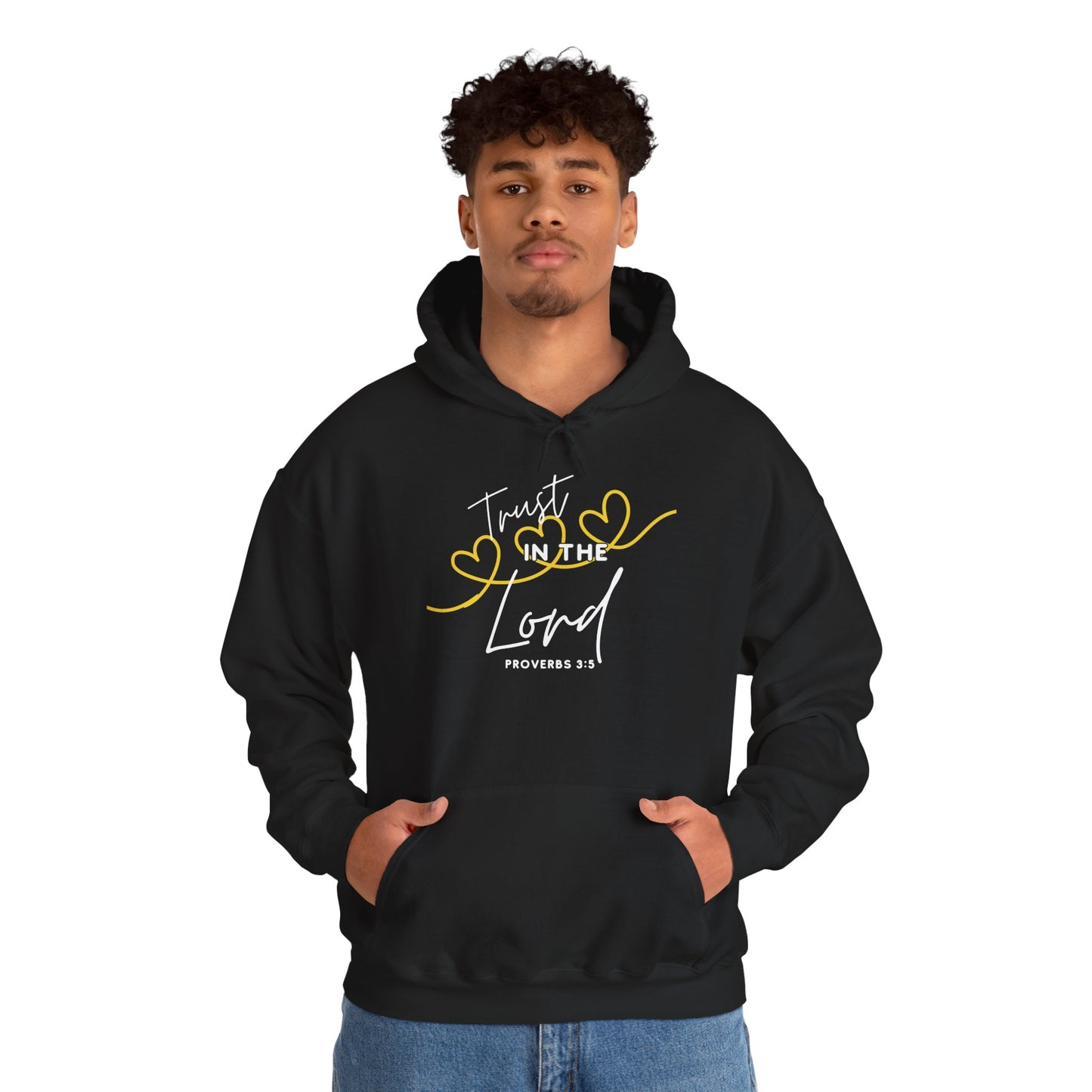 Inspirational Hooded Sweatshirt, Trust in the Lord Hoodie, Comfort Sweatshirt, Religious Apparel, Faith-Based Gift