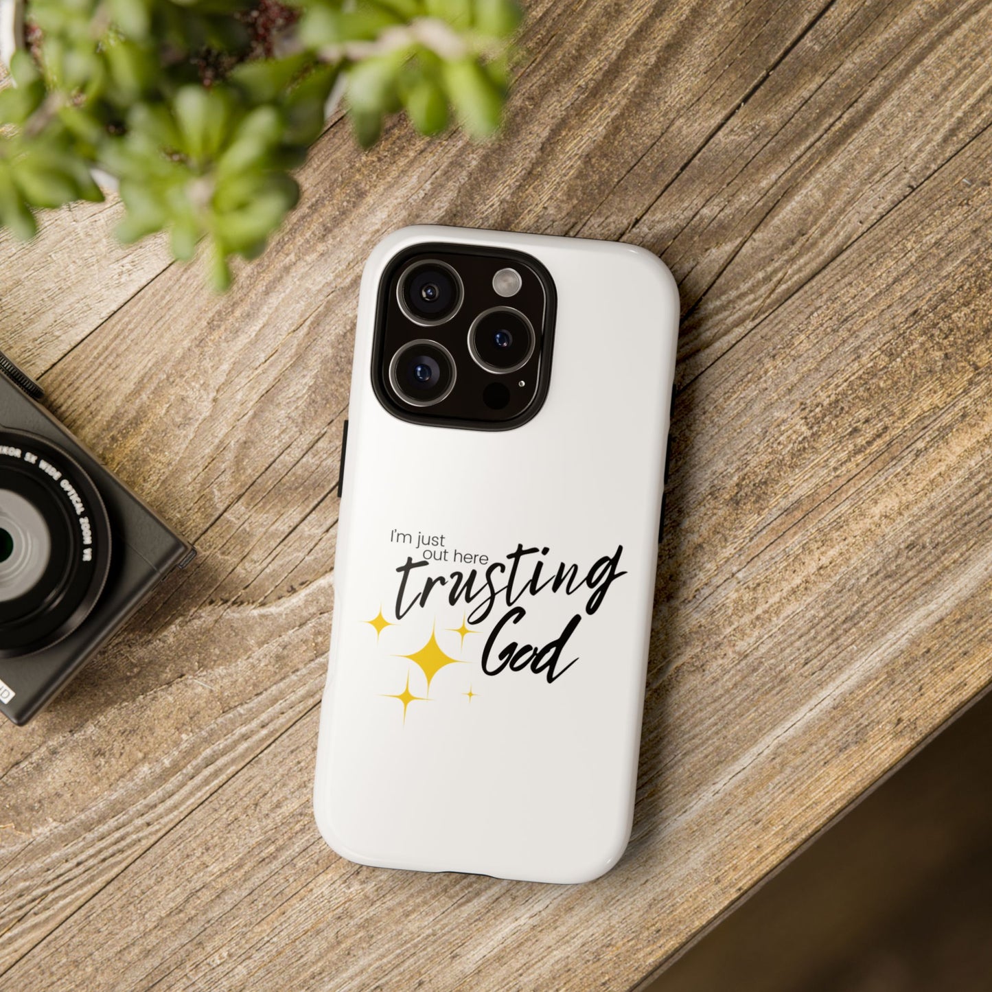 I'm Just Out Here Trusting God - Phone Case