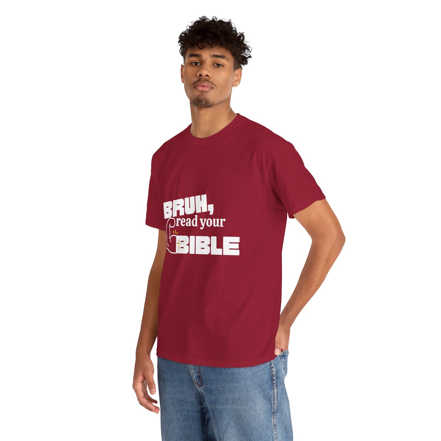 Bruh, Read Your Bible - Funny Bible Quote T-Shirt, Christian Gift, Men's Tee, Casual Wear, Church Shirt, Humor Apparel