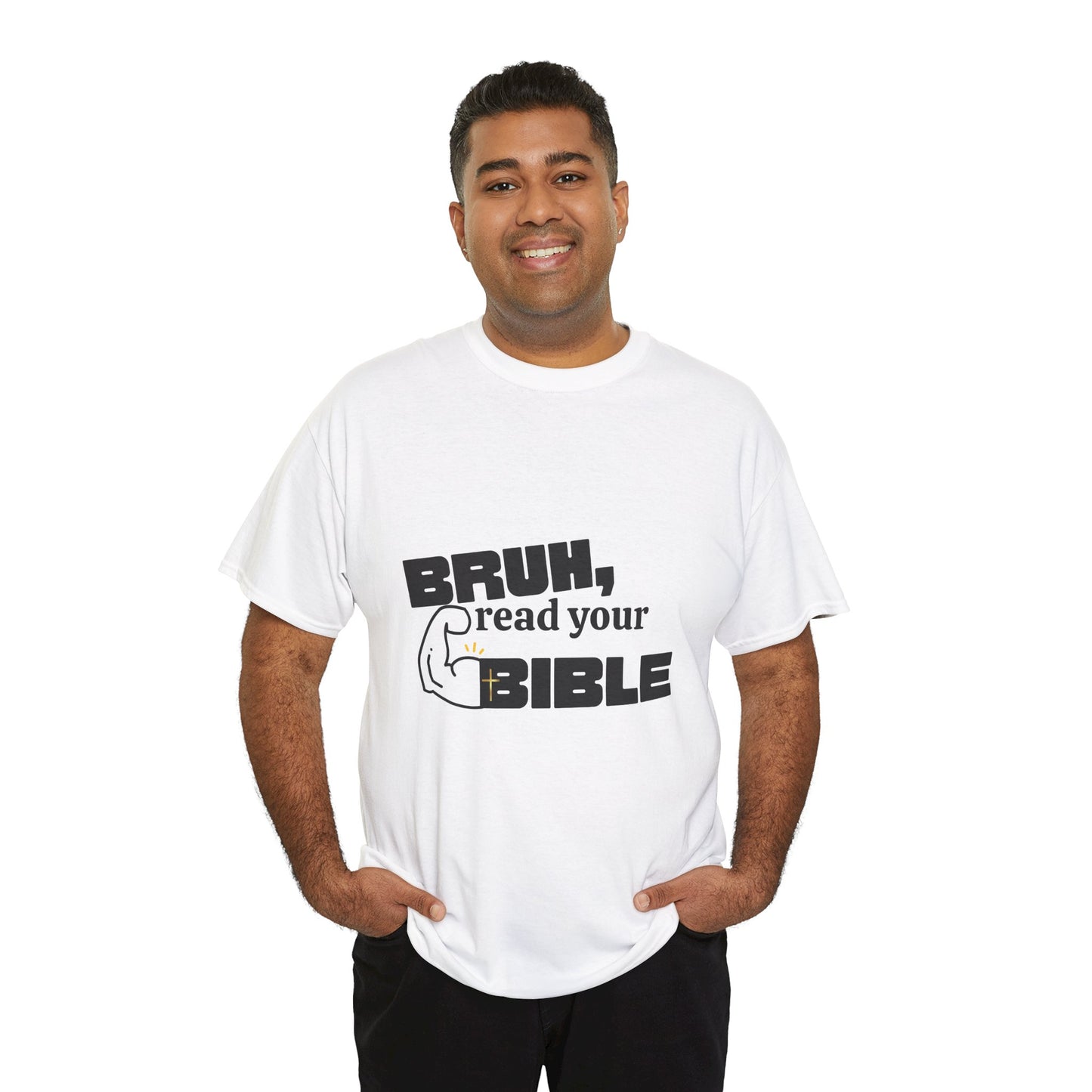 Bruh, Read Your Bible - Funny Bible Quote T-Shirt, Christian Gift, Men's Tee, Casual Wear, Church Shirt, Humor Apparel