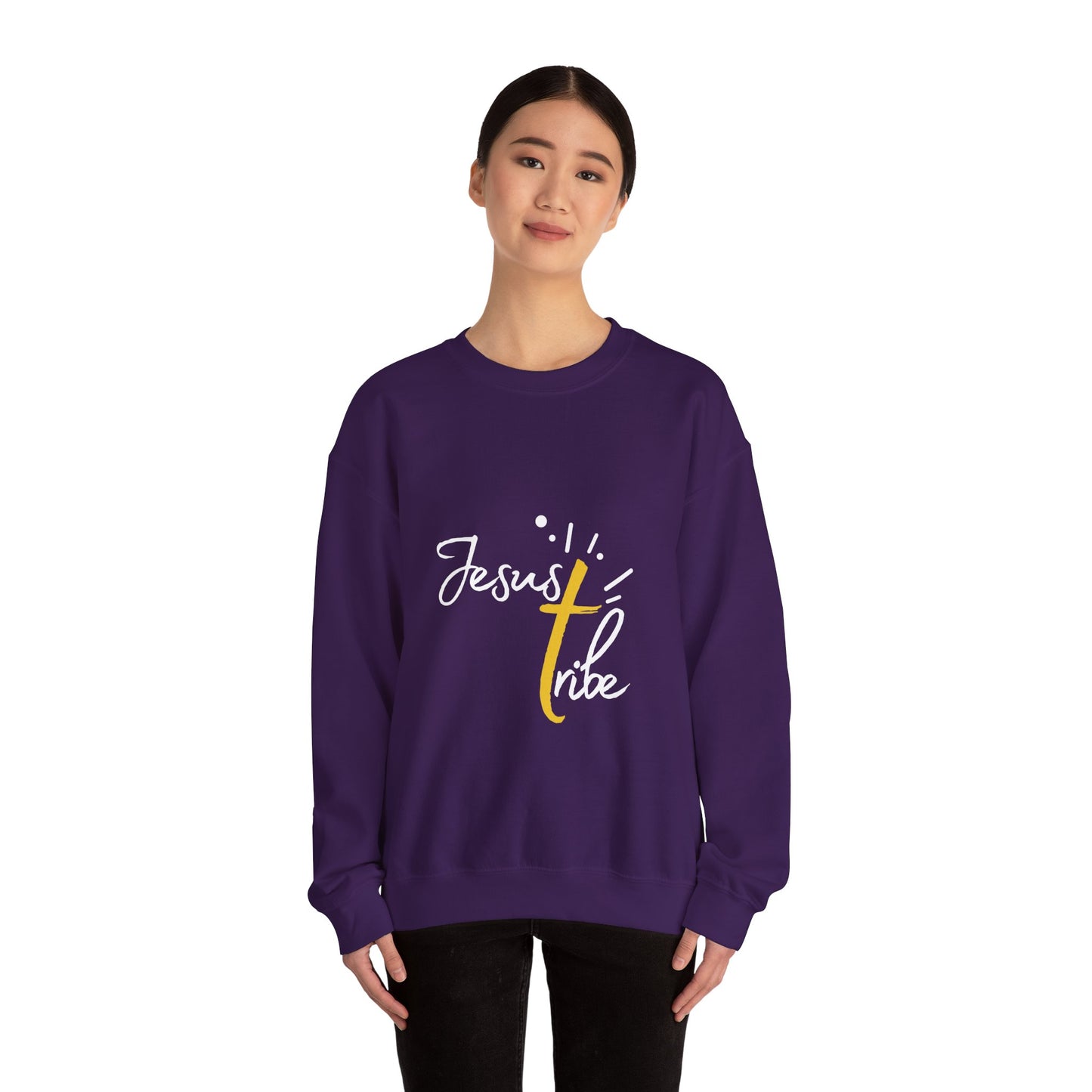 Jesus Tribe - Faith-Inspired Crewneck Sweatshirt - Jesus Tribe Apparel, Christian Gifts, Comfortable Everyday Wear, Inspirational Fashion, Cozy Casuals