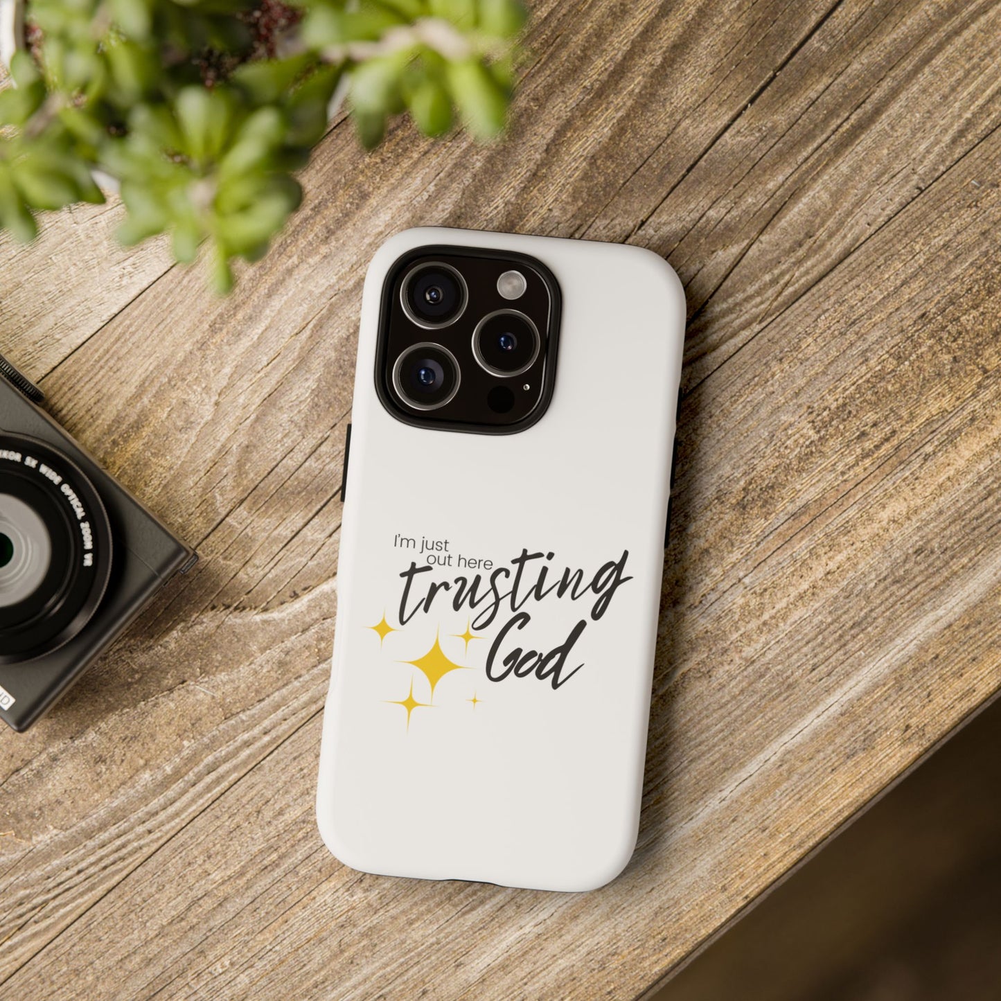 I'm Just Out Here Trusting God - Phone Case