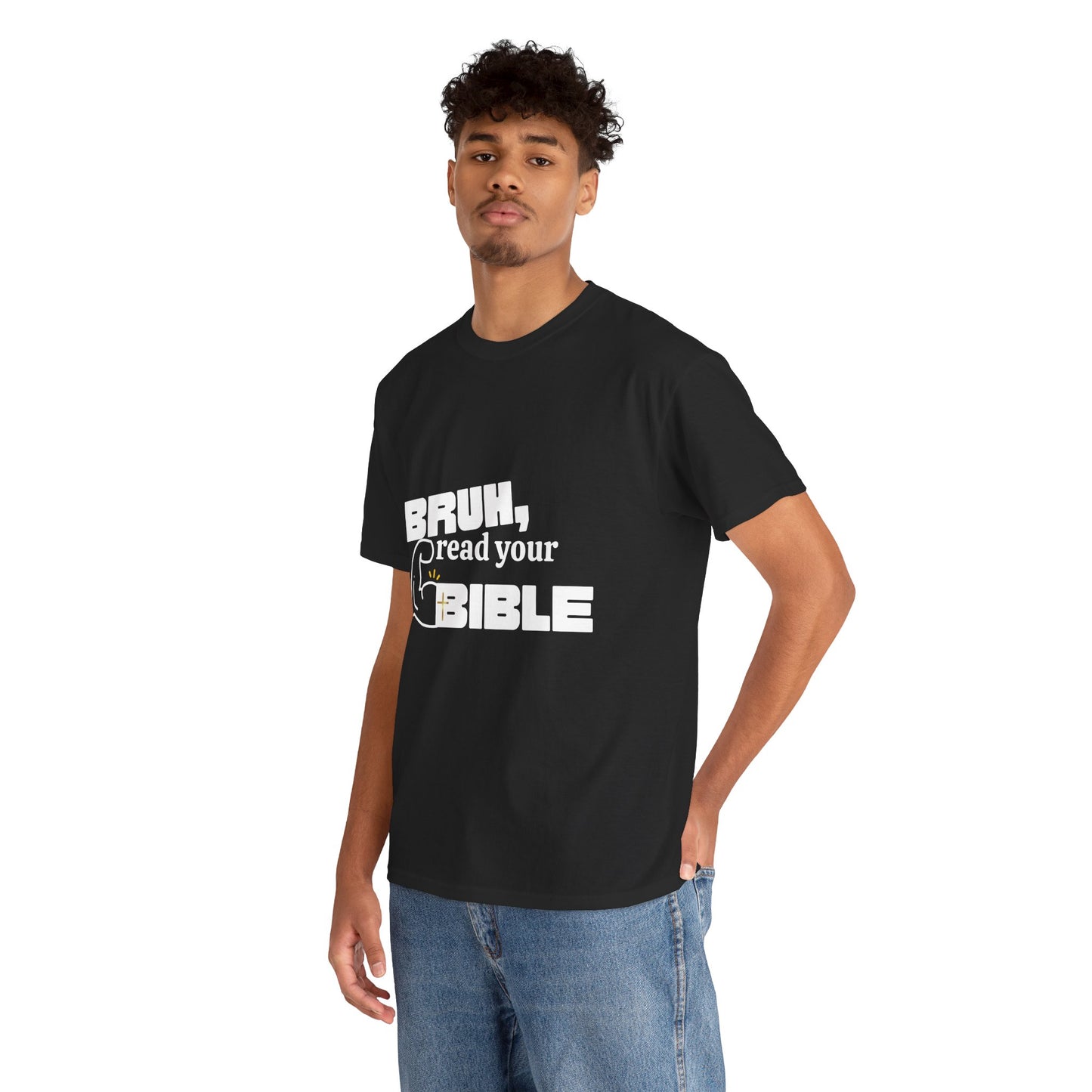 Bruh, Read Your Bible - Funny Bible Quote T-Shirt, Christian Gift, Men's Tee, Casual Wear, Church Shirt, Humor Apparel