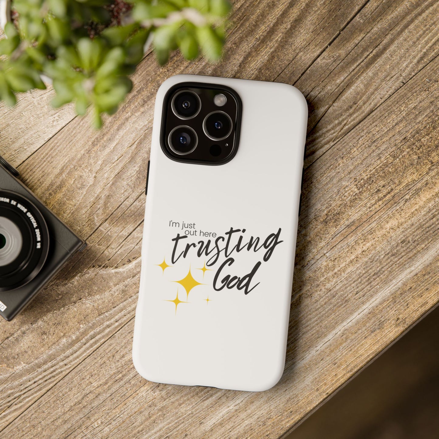 I'm Just Out Here Trusting God - Phone Case