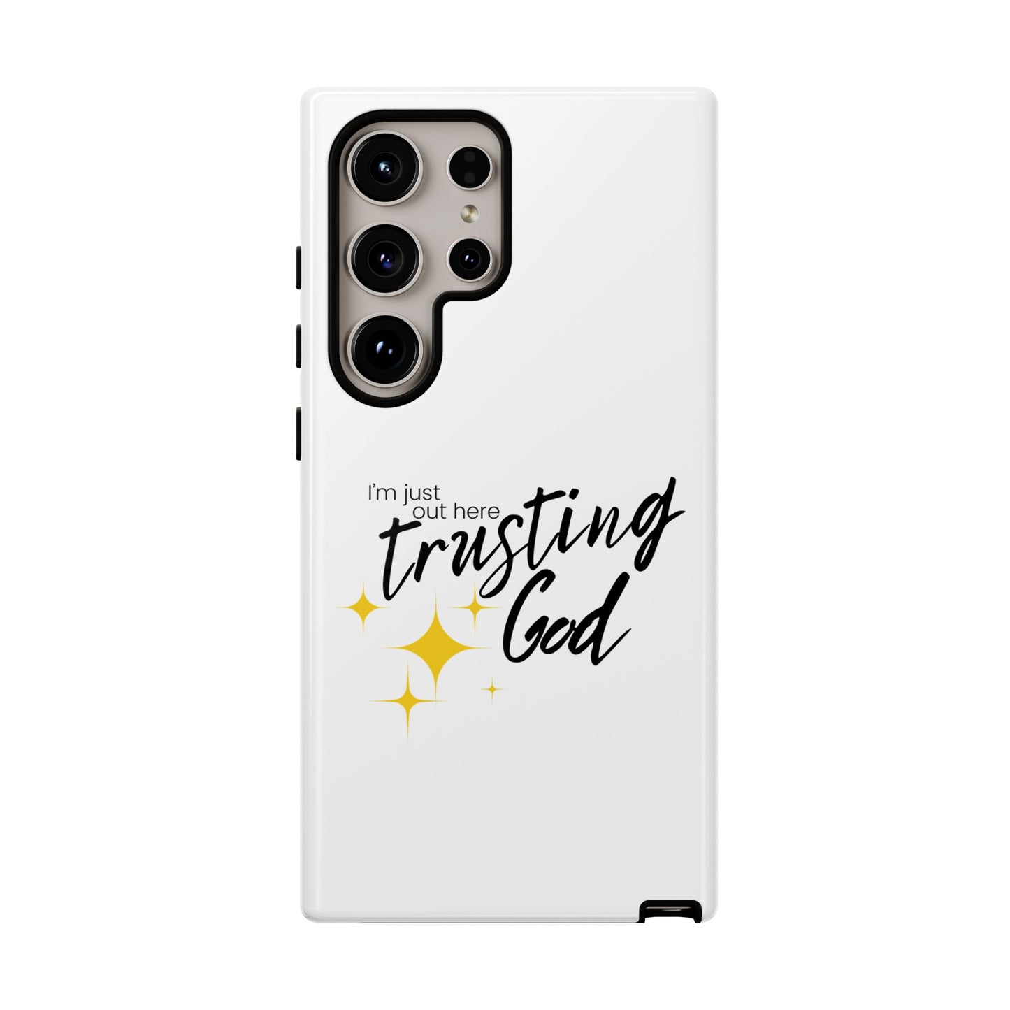 I'm Just Out Here Trusting God - Phone Case