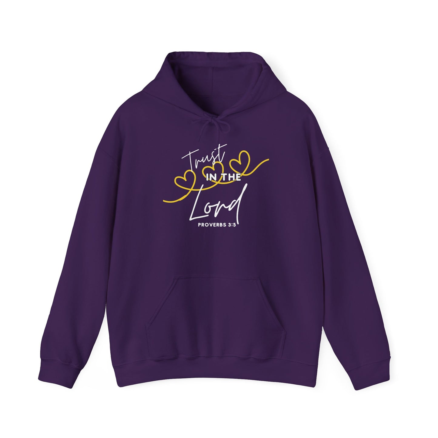 Inspirational Hooded Sweatshirt, Trust in the Lord Hoodie, Comfort Sweatshirt, Religious Apparel, Faith-Based Gift