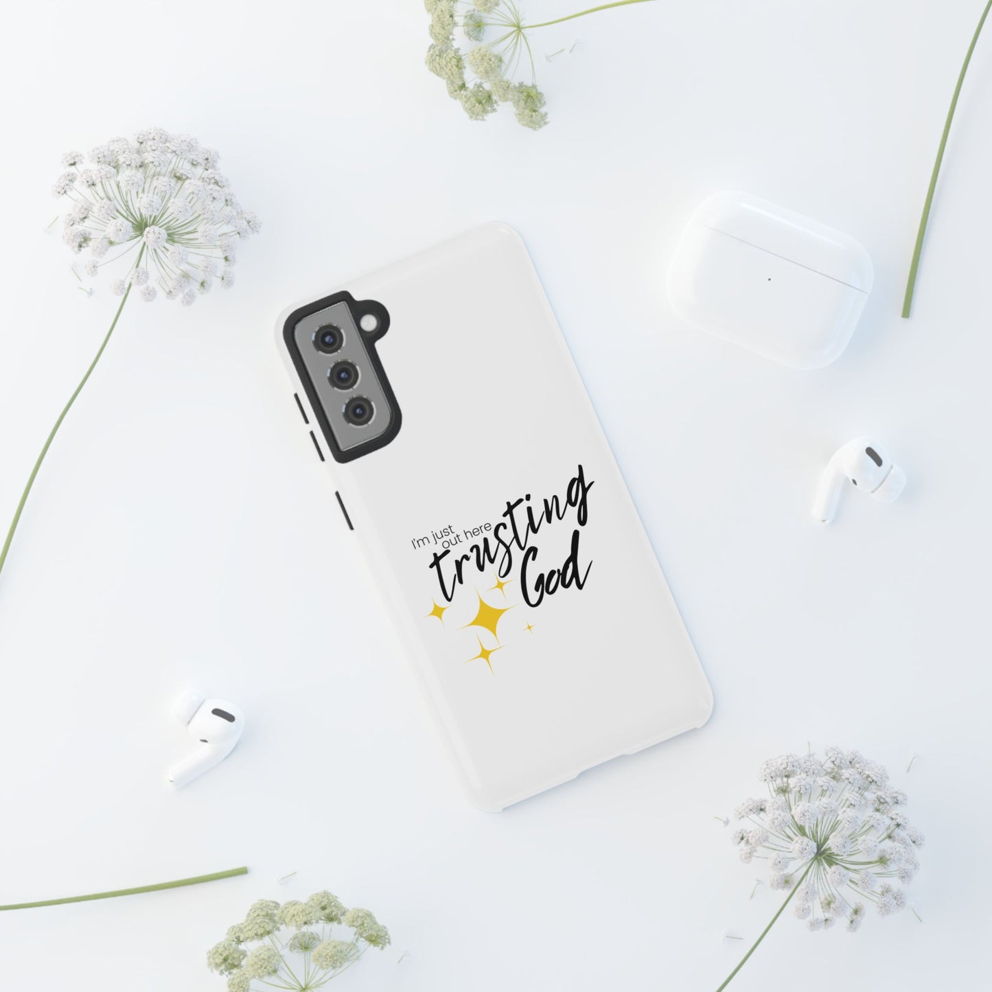 I'm Just Out Here Trusting God - Phone Case