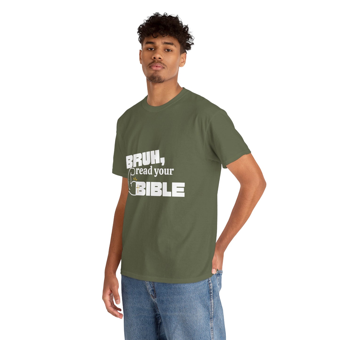 Bruh, Read Your Bible - Funny Bible Quote T-Shirt, Christian Gift, Men's Tee, Casual Wear, Church Shirt, Humor Apparel
