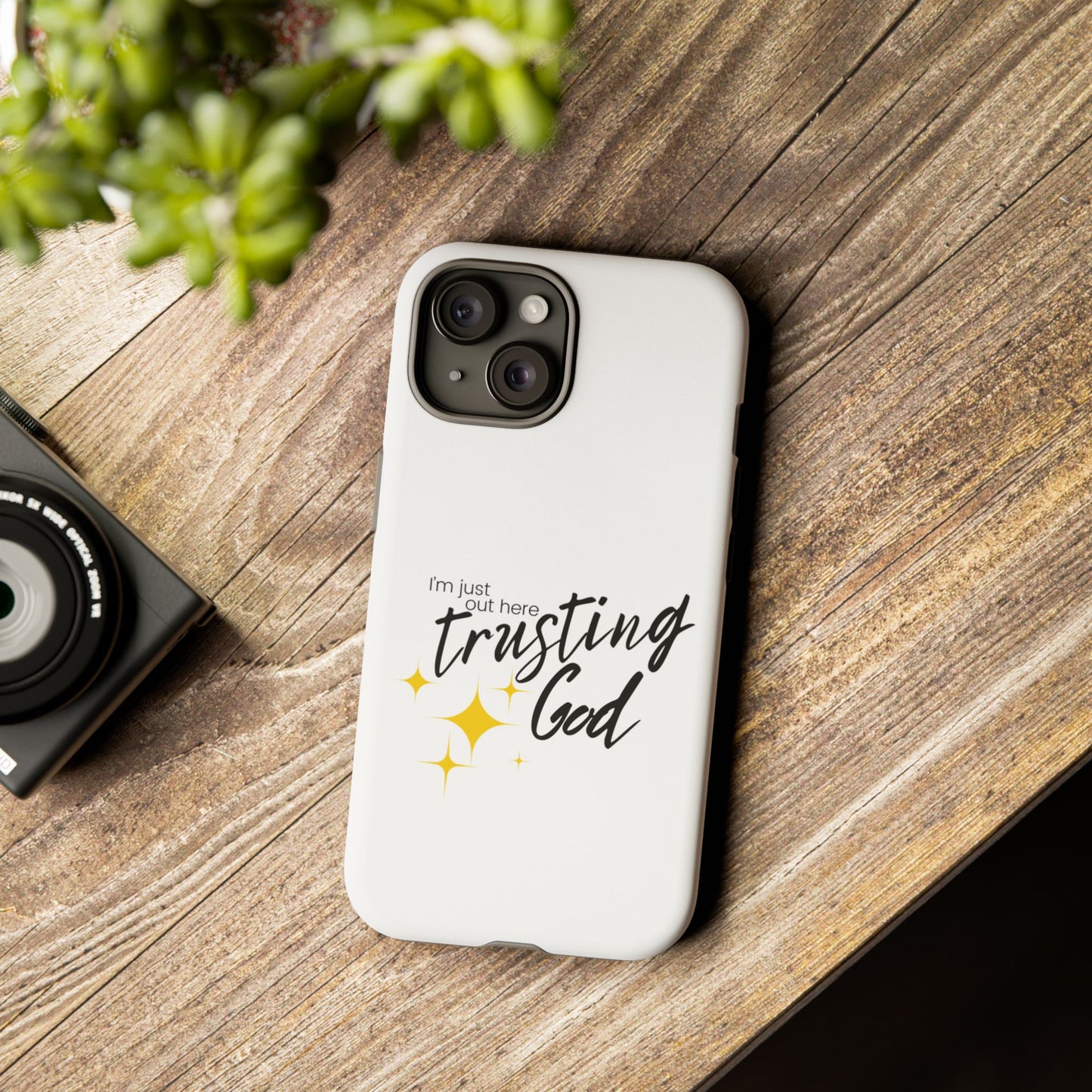 I'm Just Out Here Trusting God - Phone Case