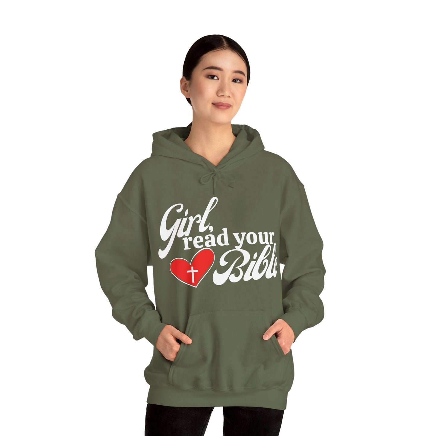 Christian Inspiration Hoodie for Girls, Bible Verse Sweatshirt, Faith-Based Gift, Cozy Religious Apparel, Winter Wear, Church Event
