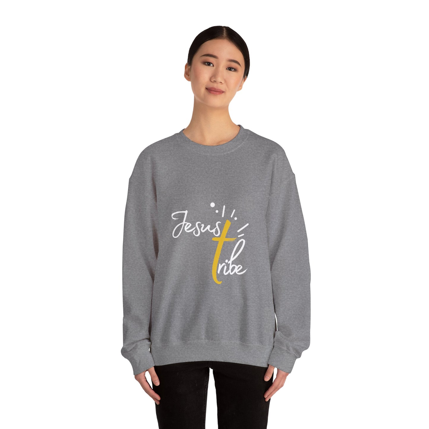 Jesus Tribe - Faith-Inspired Crewneck Sweatshirt - Jesus Tribe Apparel, Christian Gifts, Comfortable Everyday Wear, Inspirational Fashion, Cozy Casuals