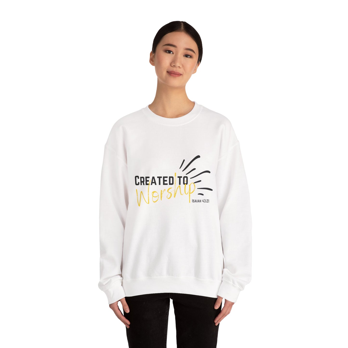 Created to Worship Unisex Sweatshirt, Cozy Crewneck for Worshippers, Faith-Based Gift, Christian Apparel, Everyday Comfort, [...]