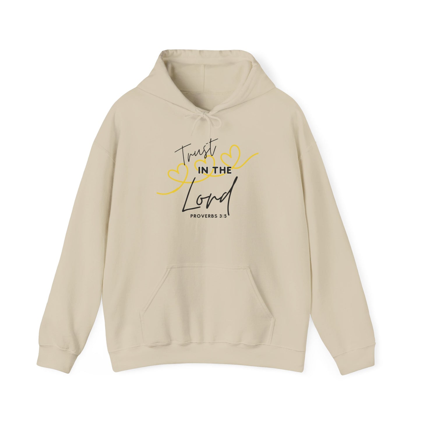 Inspirational Hooded Sweatshirt, Trust in the Lord Hoodie, Comfort Sweatshirt, Religious Apparel, Faith-Based Gift