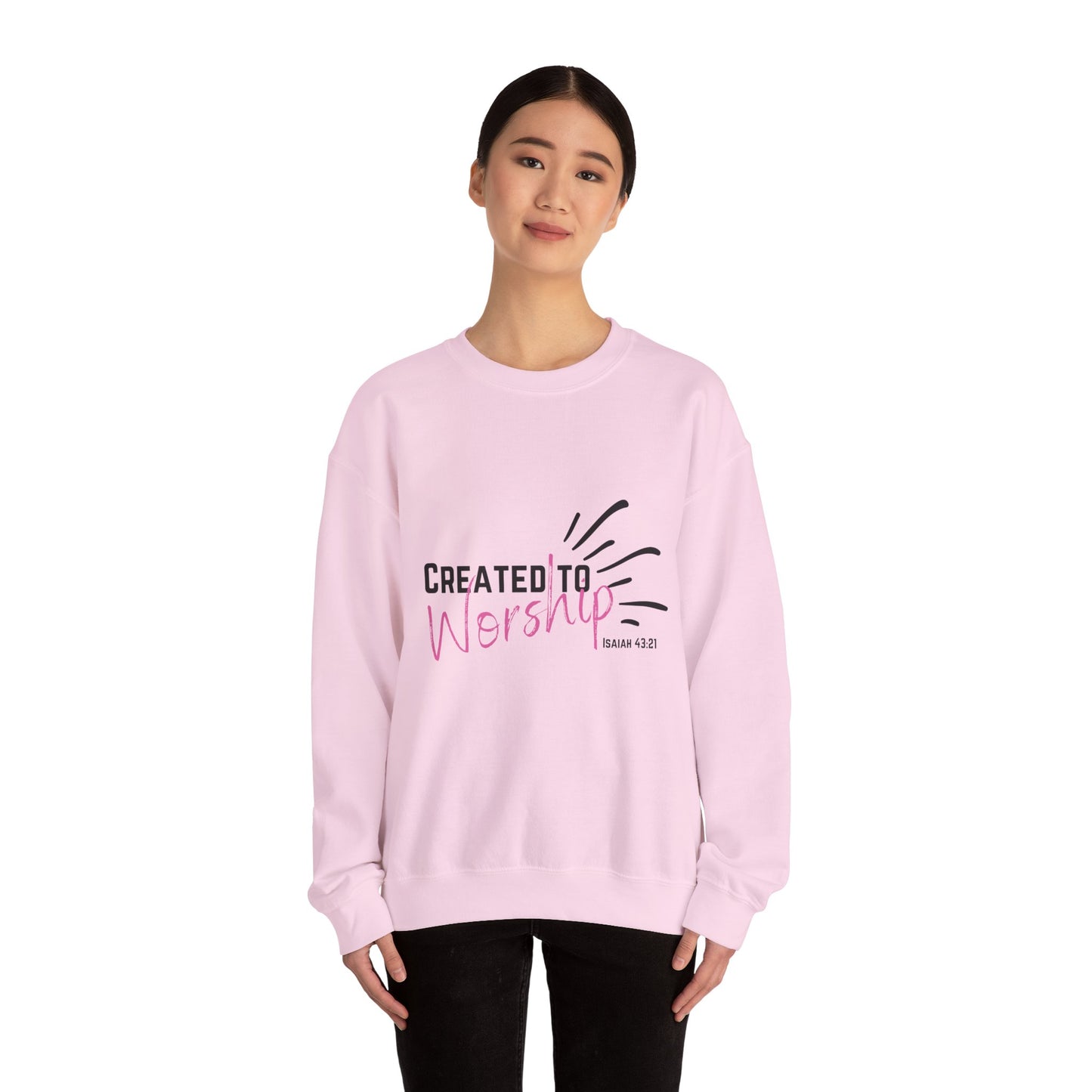 Created to Worship Unisex Sweatshirt, Cozy Crewneck for Worshippers, Faith-Based Gift, Christian Apparel, Everyday Comfort, [...]