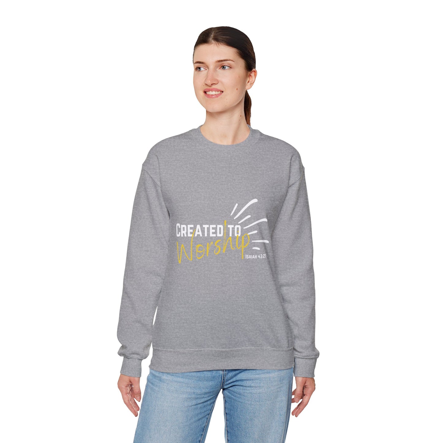 Created to Worship Unisex Sweatshirt, Cozy Crewneck for Worshippers, Faith-Based Gift, Christian Apparel, Everyday Comfort, [...]