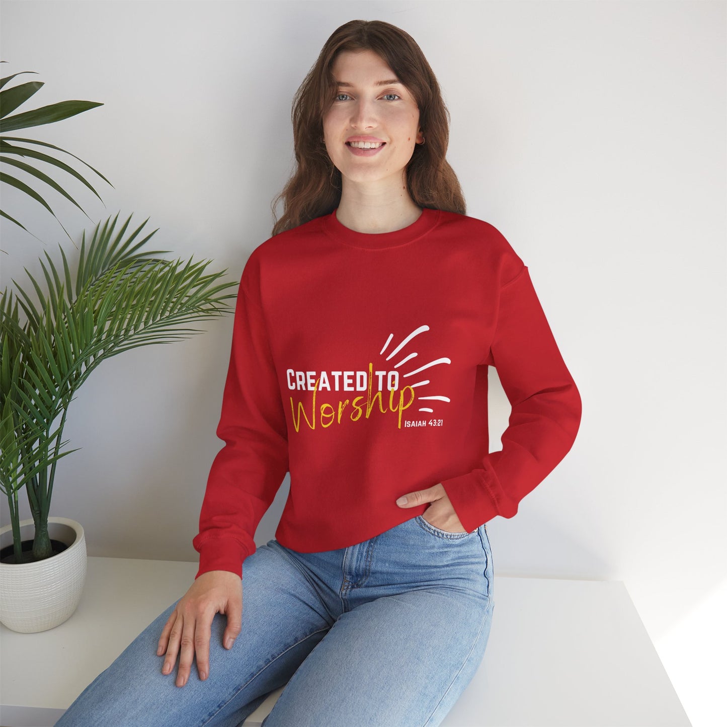 Created to Worship Unisex Sweatshirt, Cozy Crewneck for Worshippers, Faith-Based Gift, Christian Apparel, Everyday Comfort, [...]