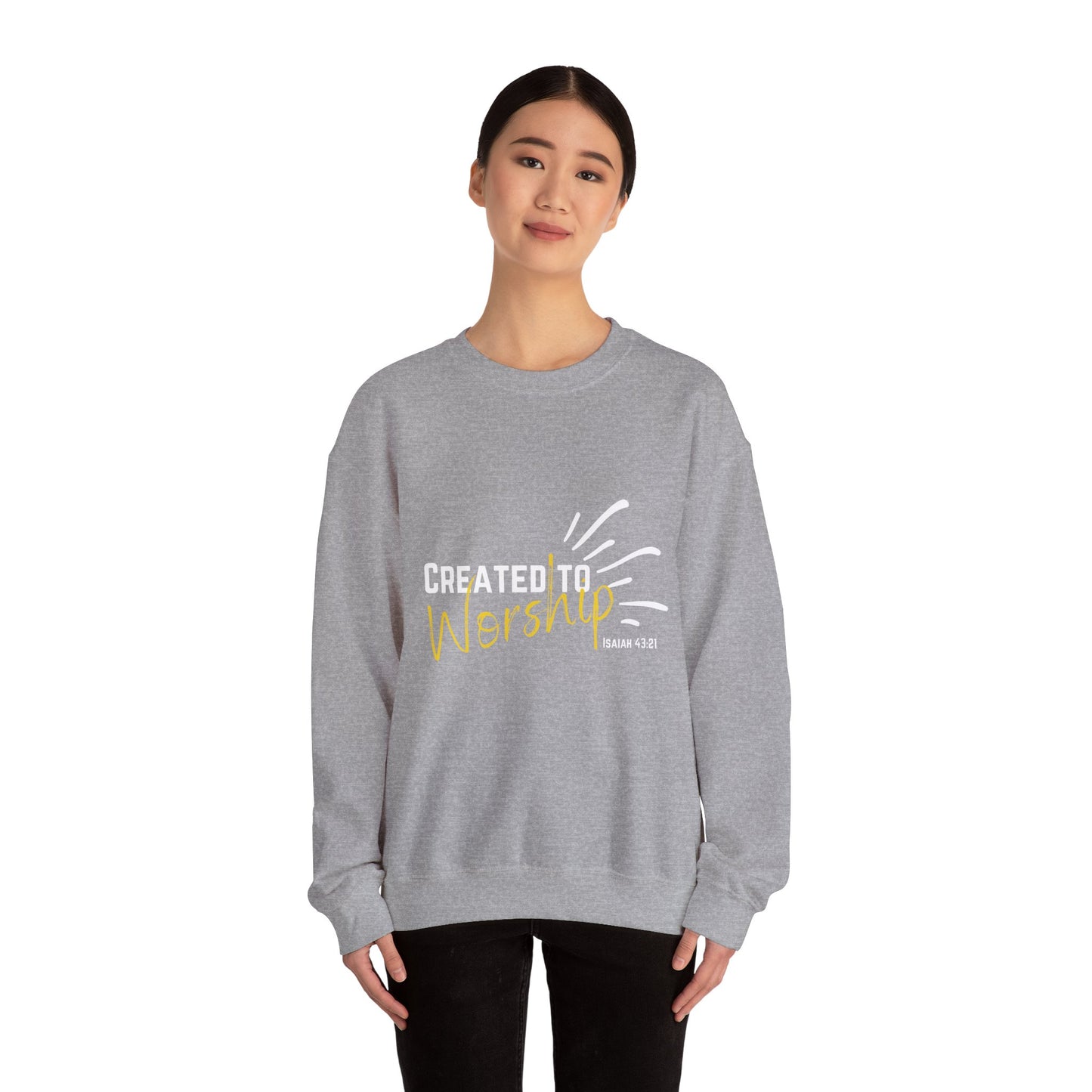 Created to Worship Unisex Sweatshirt, Cozy Crewneck for Worshippers, Faith-Based Gift, Christian Apparel, Everyday Comfort, [...]